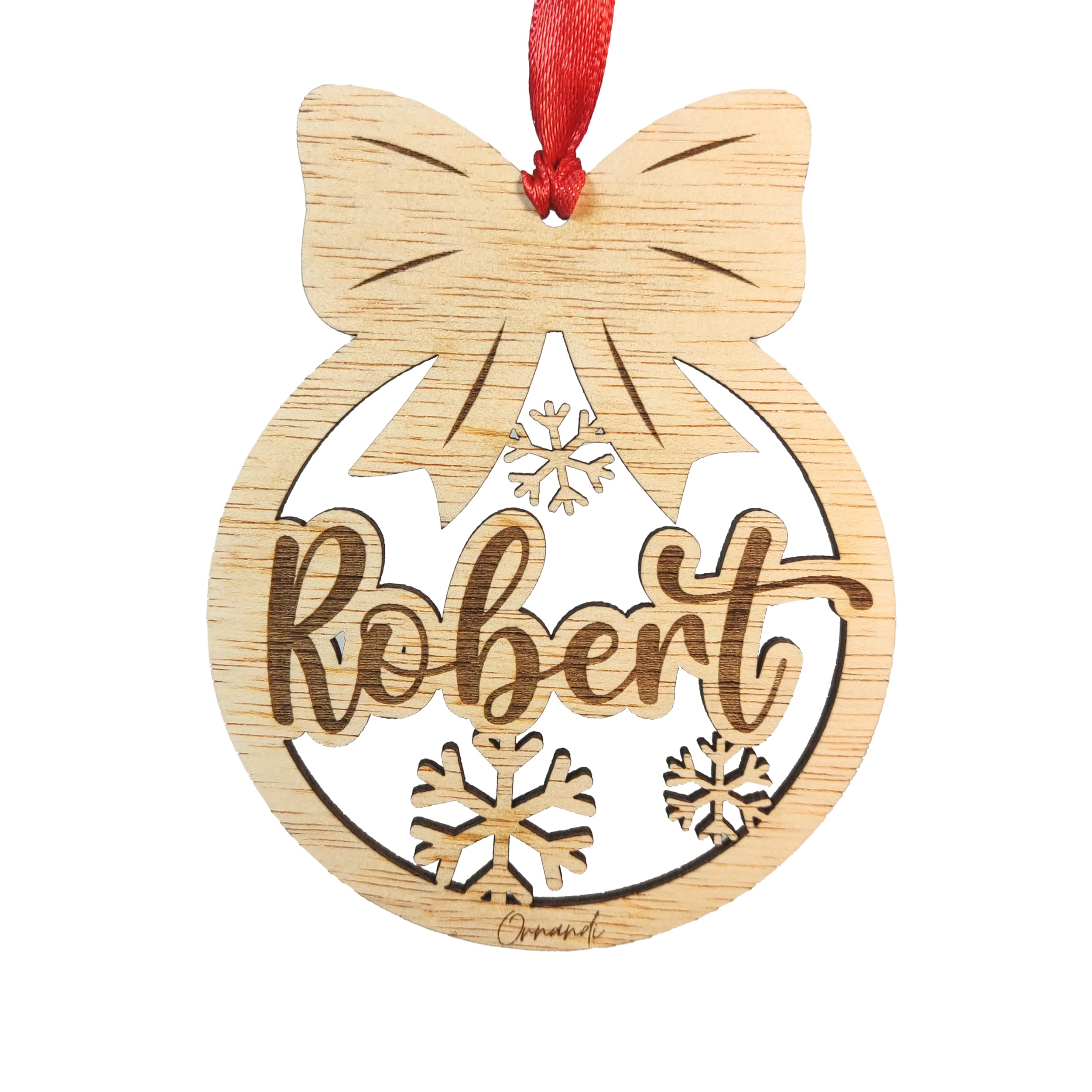 Ornandi ® Bolas de Navidad Personalizadas - Bola Navidad con Nombre Personalizada para arbol - Decoración navideña - Bola Arbol Navidad (Bola)