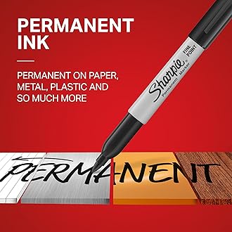 Sharpie Permanent Markers | Fine Point | 24 Black + 1 Blue Marker Pen | 25 Count Marker Set