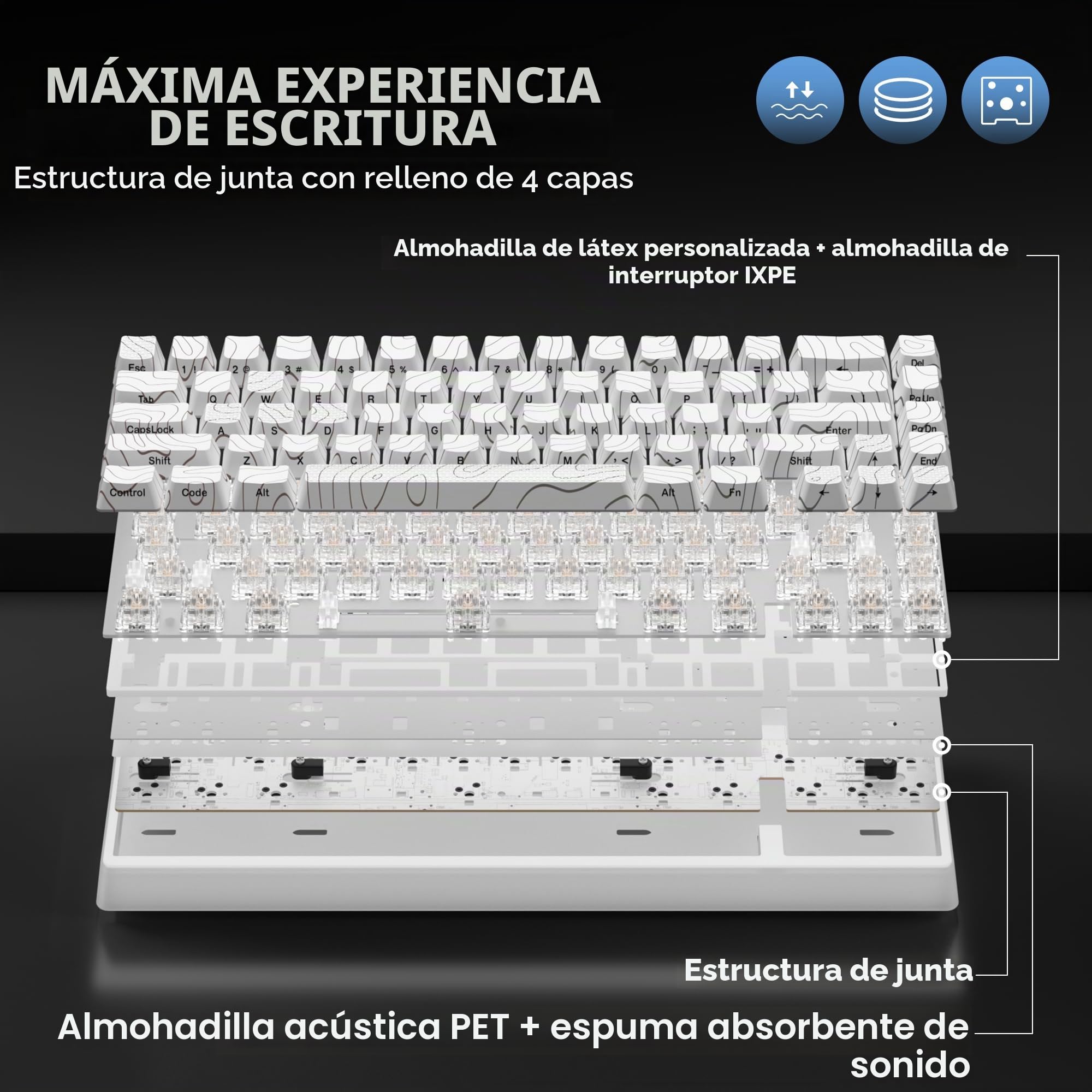 HITIME Teclado XVX M67 inalámbrico al 60 %, teclado topográfico QMK/VIA para juegos, teclado mecánico Thocky cremoso de tres modos, montaje de junta intercambiable en caliente RGB IMD Tech para Win