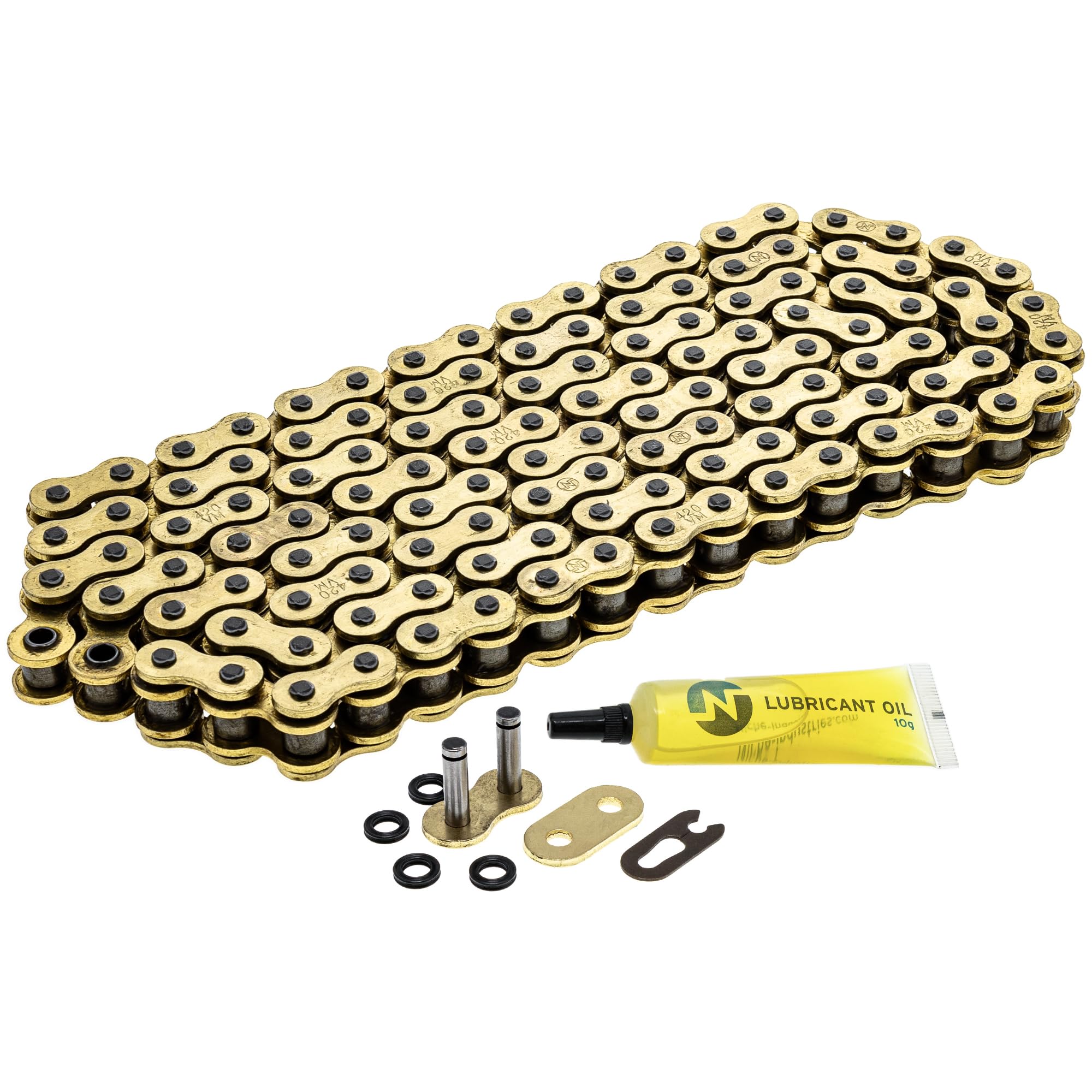 NICHE Gold 420 X-Ring Chain 124 Links with Connecting Master Link