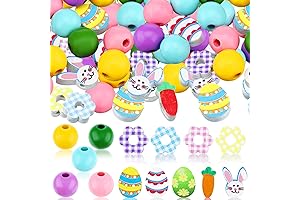 200Pcs Easter Wood Beads: Endearing Color Assortment for Diverse DIY Crafts