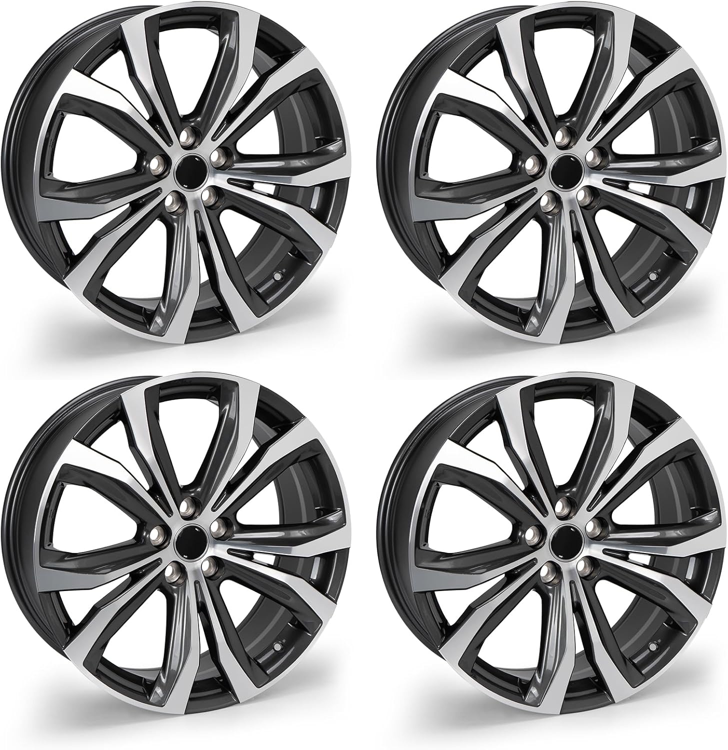 20"x8" Replacement Wheel Rim for RX300 2019–2023, RX350 2012–2023, RX350L 2018–2022, RX450h 2012–2021, 5x114.3 Bolt Pattern, ET30 Offset, 60.1mm Hub Bore, Set of 4