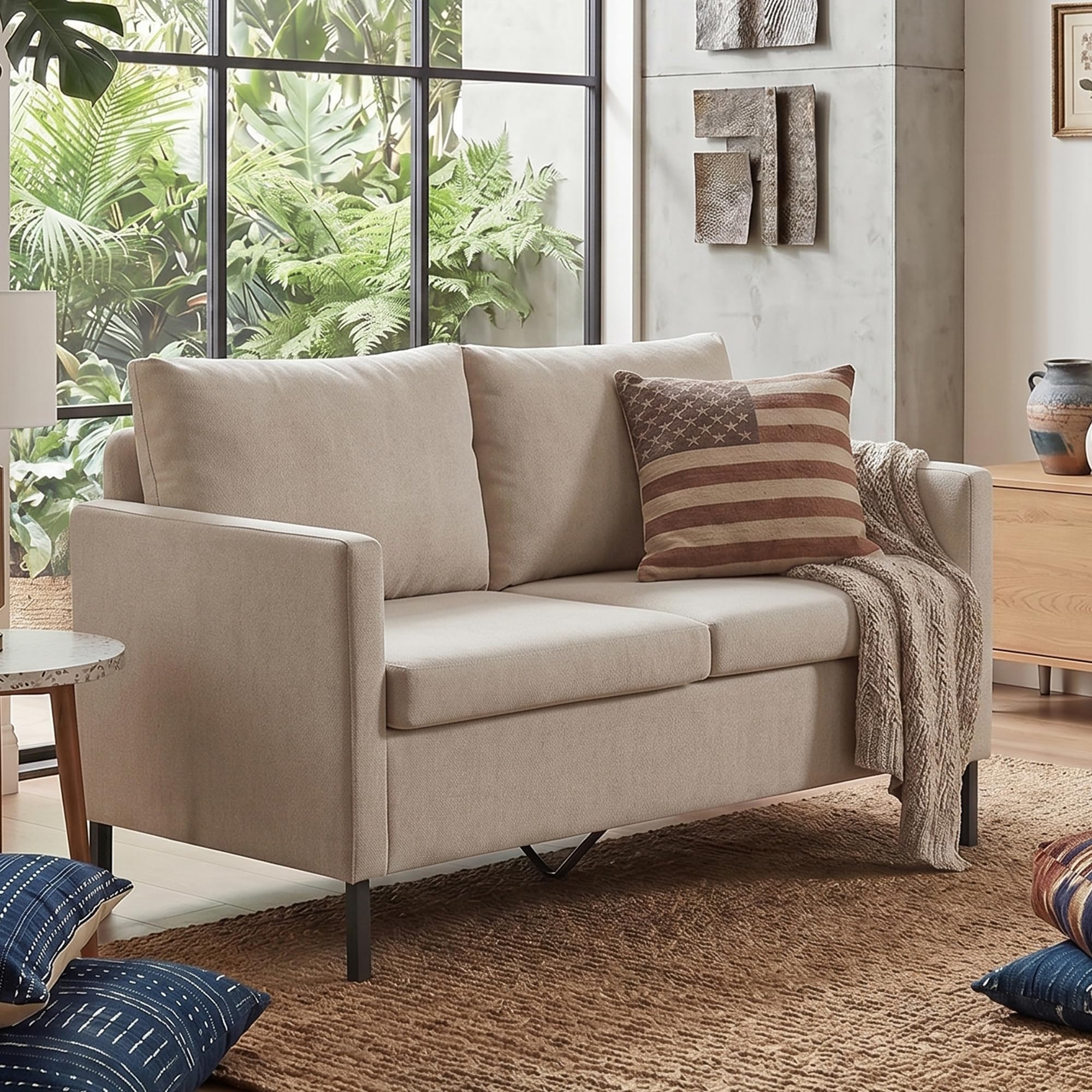 TYBOATLE Linen Fabric Loveseat