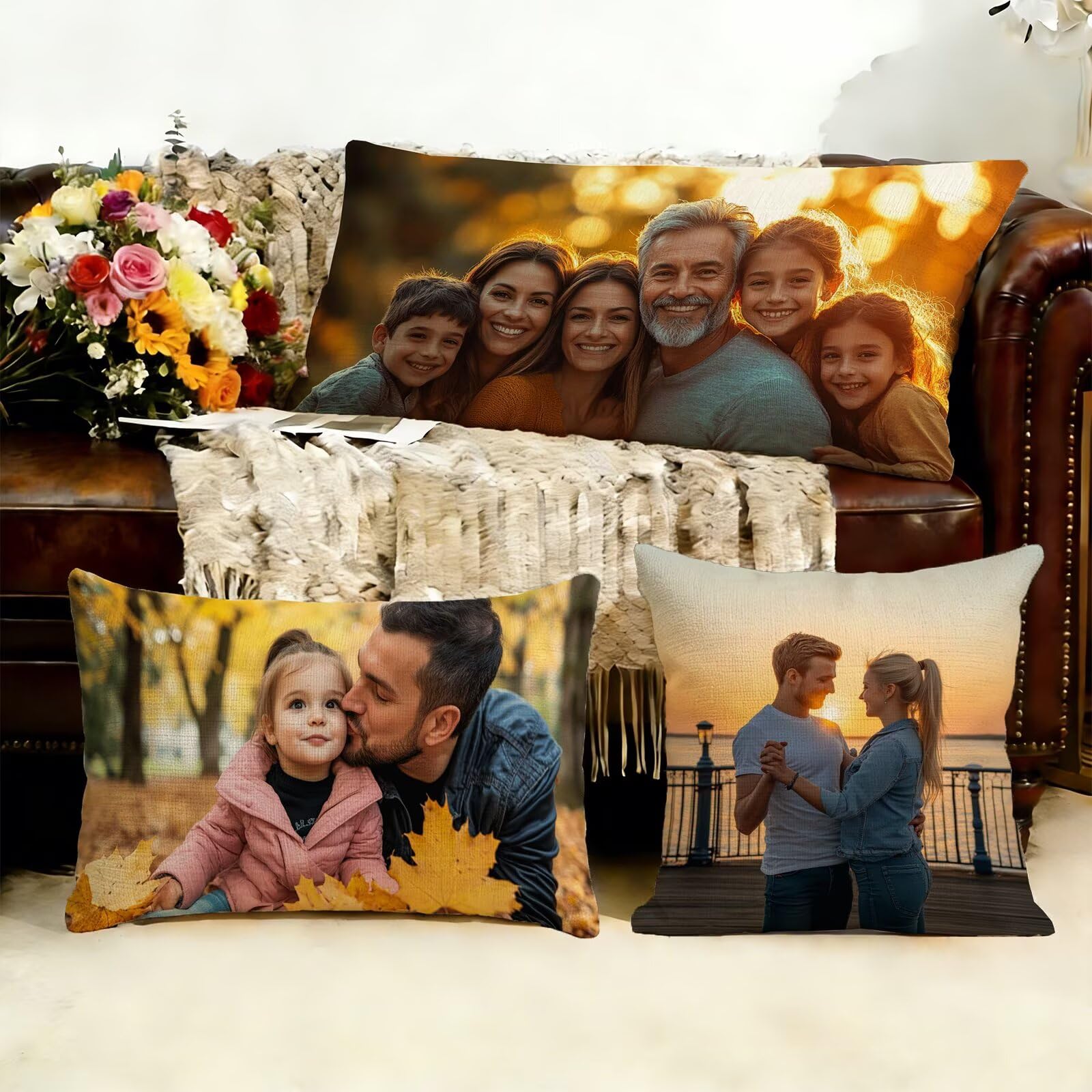 Cojin Personalizado Foto a Doble Cara 60x180cm - Cojines Exterior,Funda de Almohada Impermeable - Regalo Original para San Valentín y Aniversario Parejas para Cama Sofa Terraza Salon Jardin J1-179