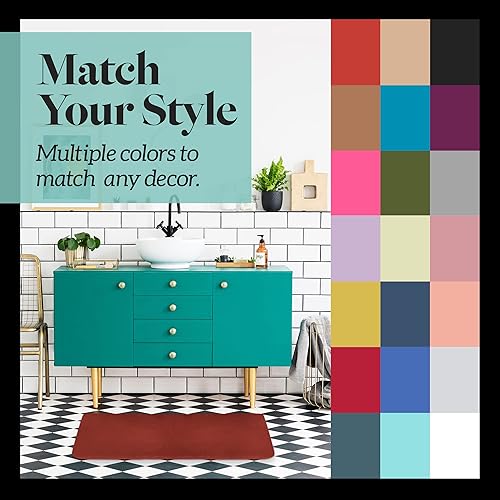 Miniatura 9 de Genteele - Tapetes de baño antideslizantes, color beige, 20 x 32 pulgadas y de secado rápido, alfombras de espuma viscoelástica