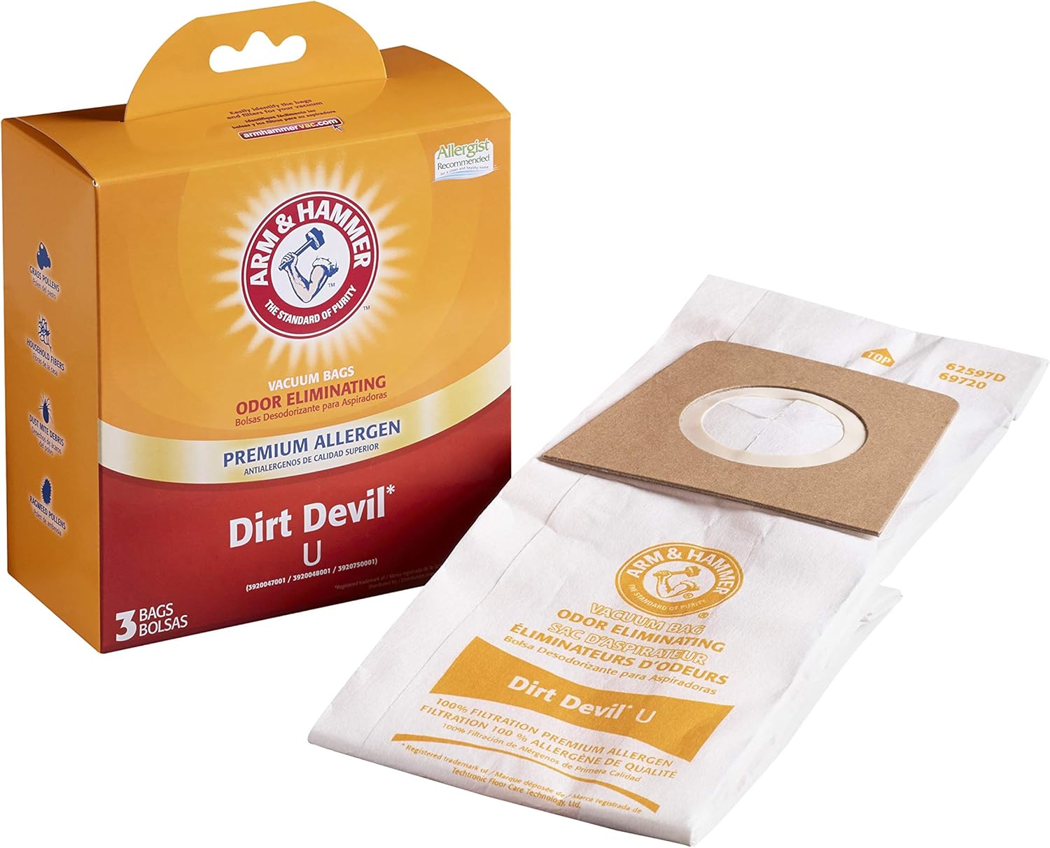 Arm & Hammer Dirt Devil Style D Premium Allergen Vacuum Bags (3 Pack)