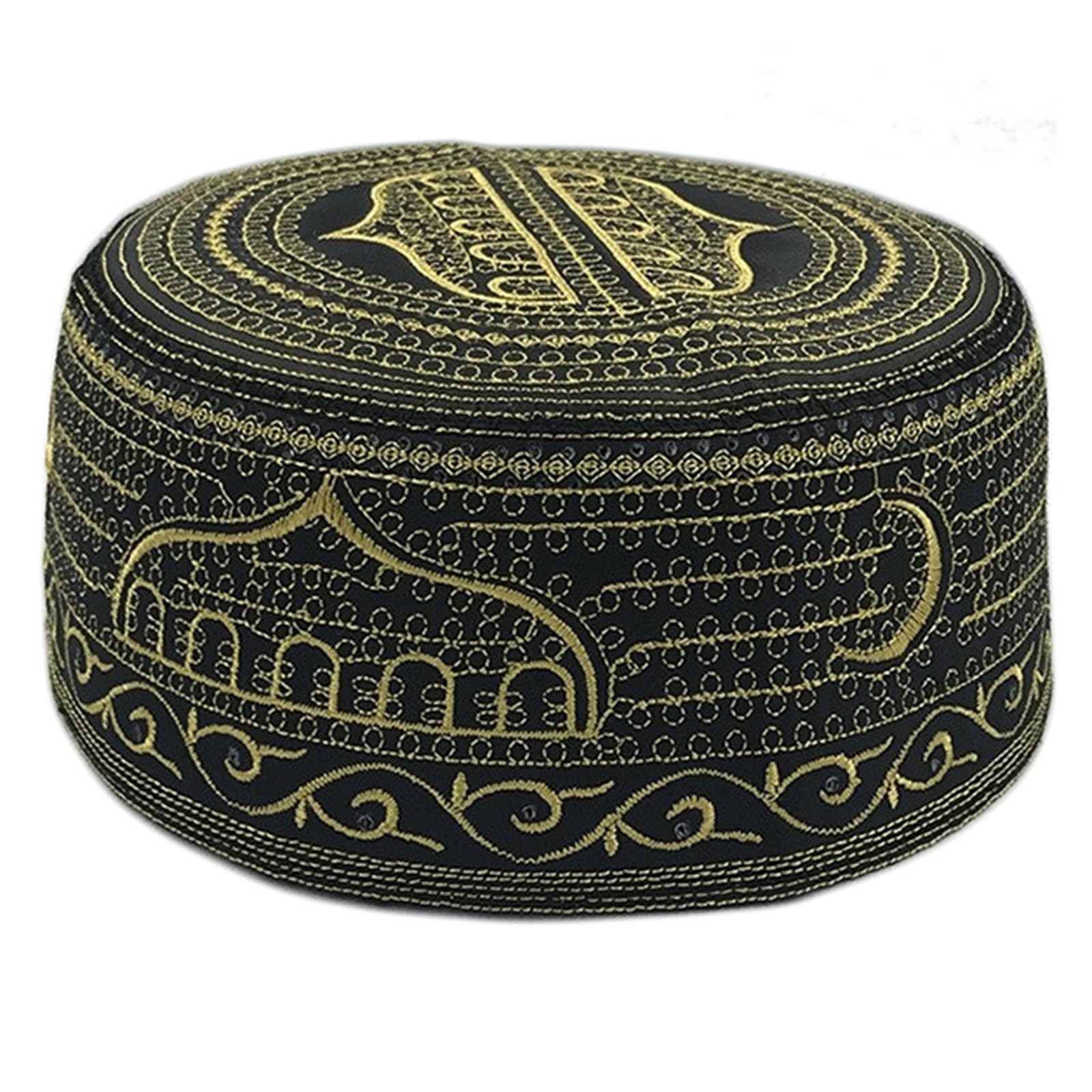 MEAKTSMI Stylish Muslims Men Prayer Hat Traditional Saudi Arabia Headwear Ethnic Cultural Hat Holiday