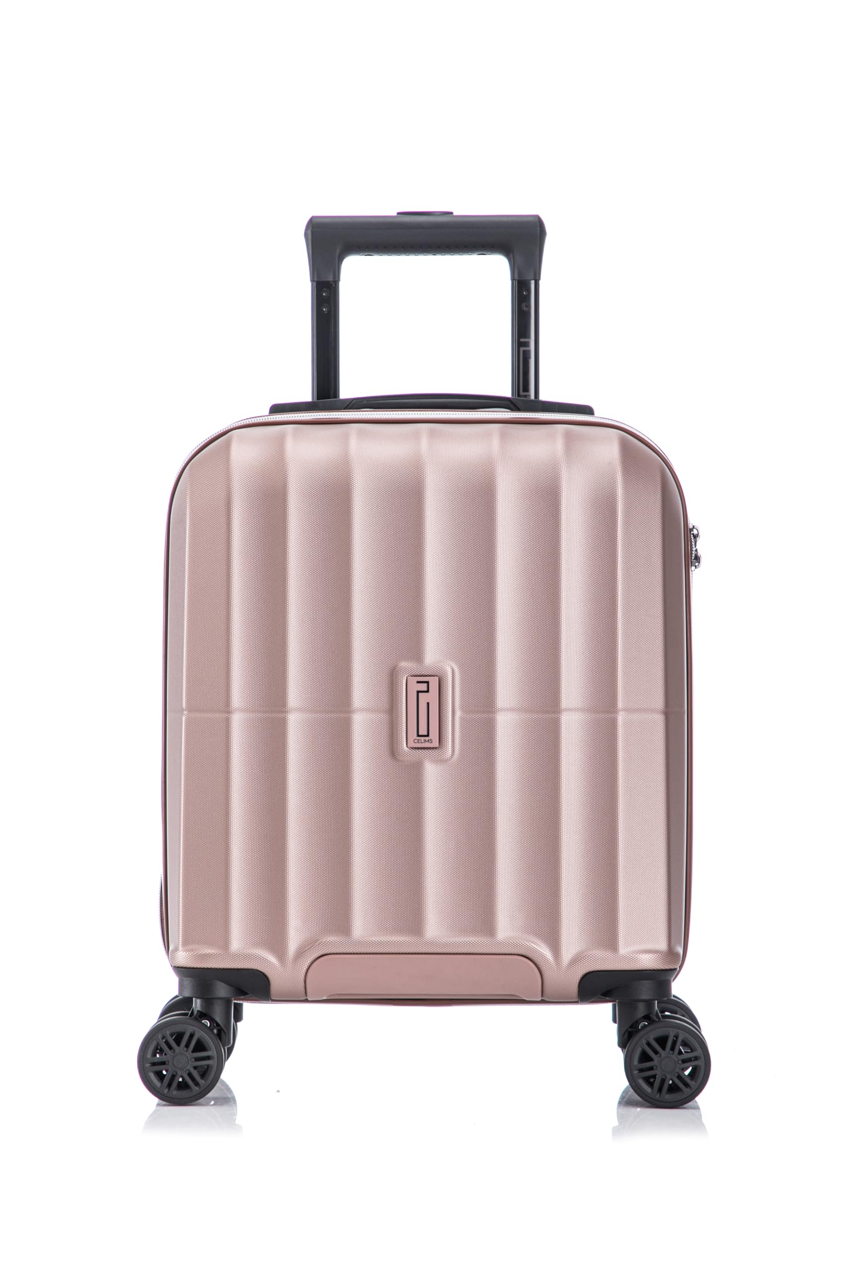 CELIMS – Handgepäck Koffer 45x36x20 cm EasyJet & über 65 Fluggesellschaften | Kabinengepäck | Bordgepäck | Doppelrollen 360° | Ultraleicht 2,2 kg | Ideal für Low-Cost-Flüge | Roségold