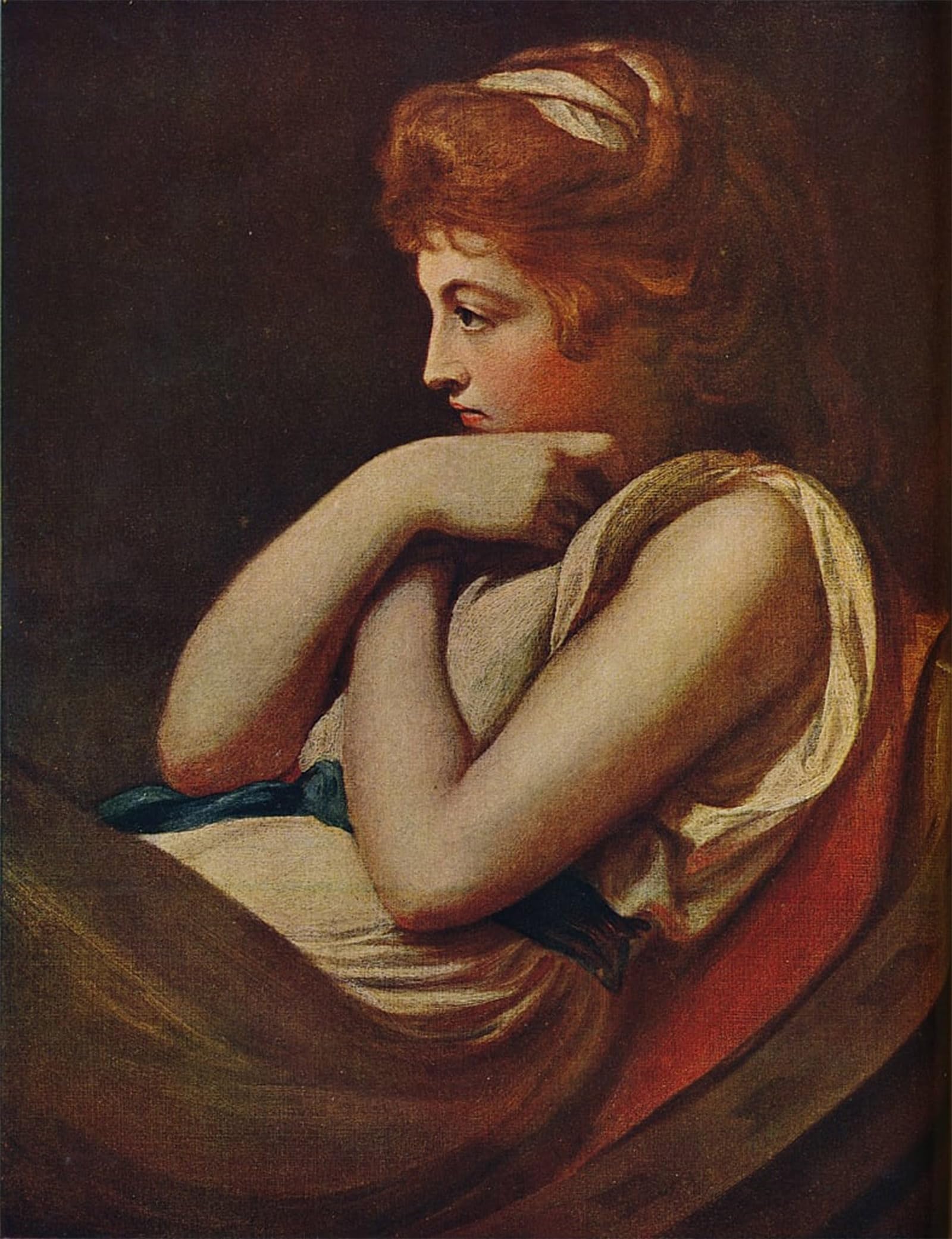 POSTERIIk Vintage Art Print Images Pictures Print Emma Lady by George Romney Modern Colour Posters for Office Home Decor 60x90cm