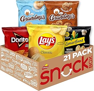 Frito-Lay Chips & Cookies, Smartfood, and Grandma's Variety Pack (Pack of 21)