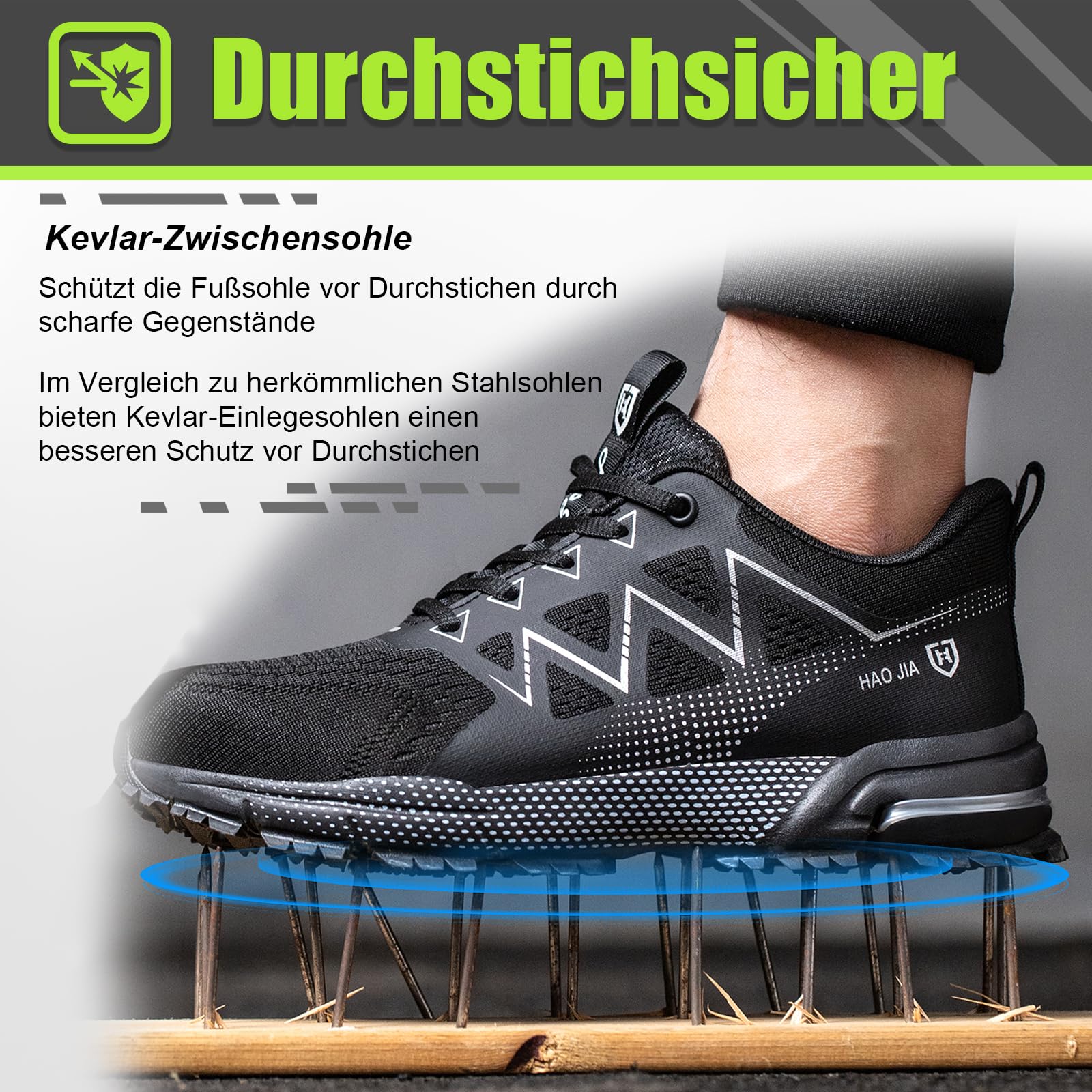 Scarpe Antinfortunistiche Uomo Donna Traspiranti Scarpe di Sicurezza Comodo Scarpe da Lavoro con Punta in Acciaio Scarpe Antiscivolo Lavoro Sportive Scarpe da Ginnastica Leggere