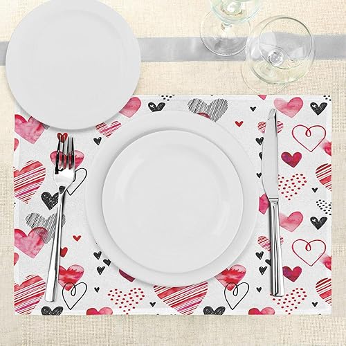 Miniatura 173 de Ambesonne Juego de 4 manteles individuales amarillos y azules, diseño de flores de primavera, flores vibrantes, manteles individuales de tela Azul