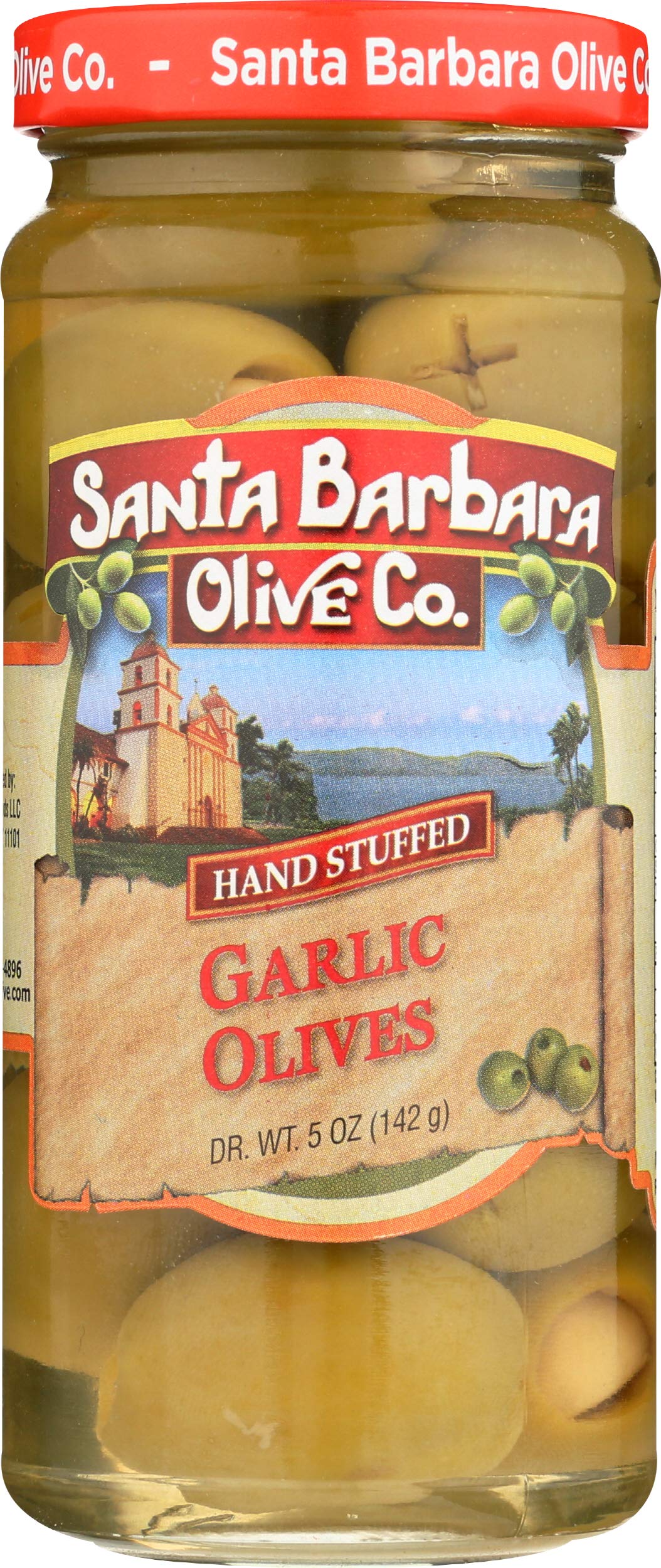 SANTA BARBARA OLIVE Garlic Olives, 5 OZ