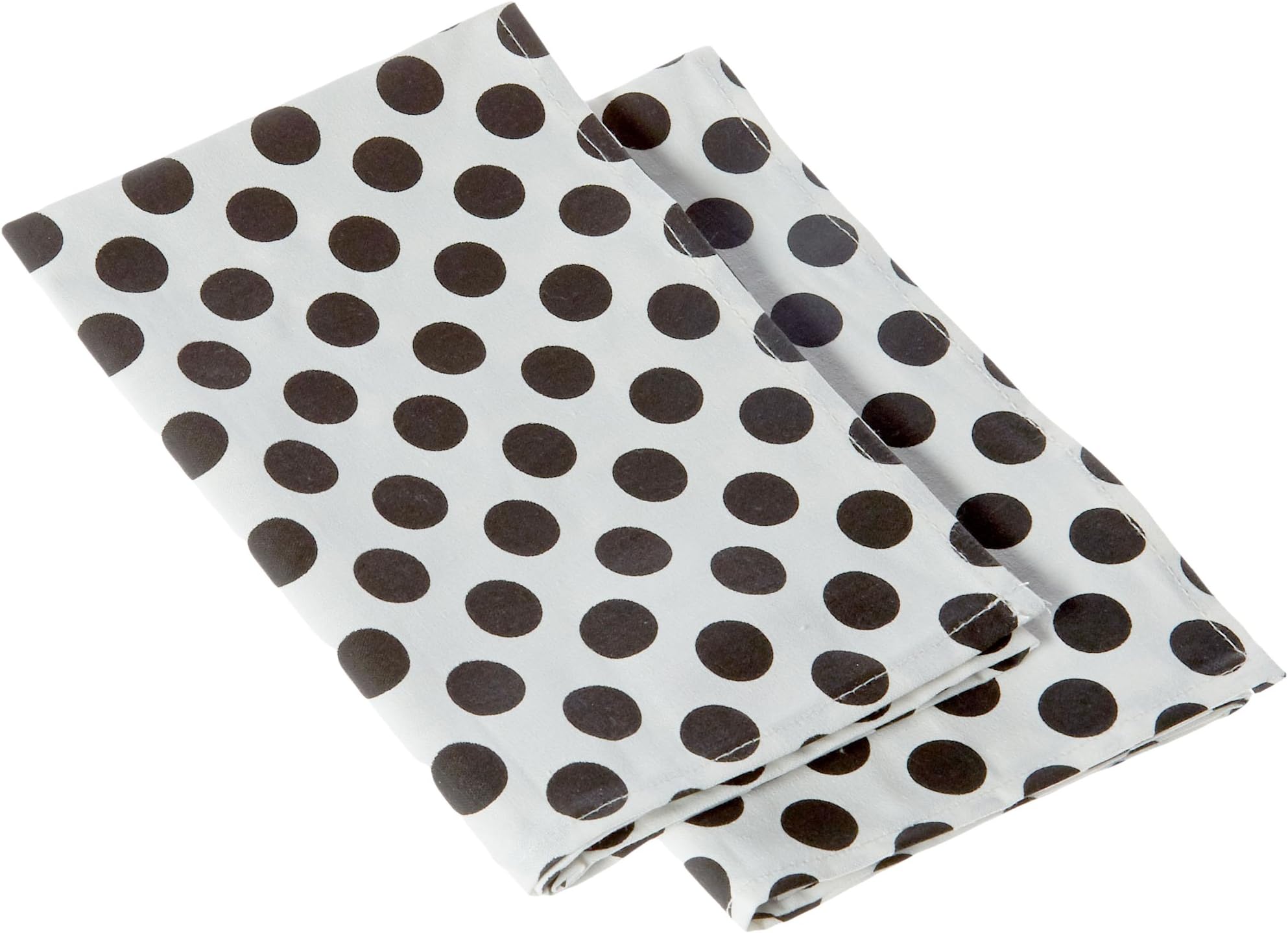 Polka Dot Cloth Napkins, White/Black