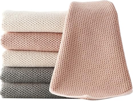 Barista Towel 6 Pack, Extra Thick Microfiber Coffee Cleaning Cloths, Espresso Machine Accessories for Coffee Bar, Steam Wand, Countertop, Milk Frother, 12”x12”