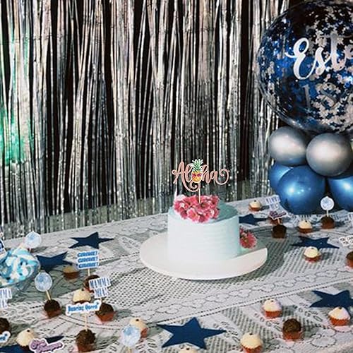 Miniatura 6 de 1 paquete de decoración para tarta Aloha con purpurina de piña hawaiana de verano, decoración de pastel de frutas tropicales para verano, baby