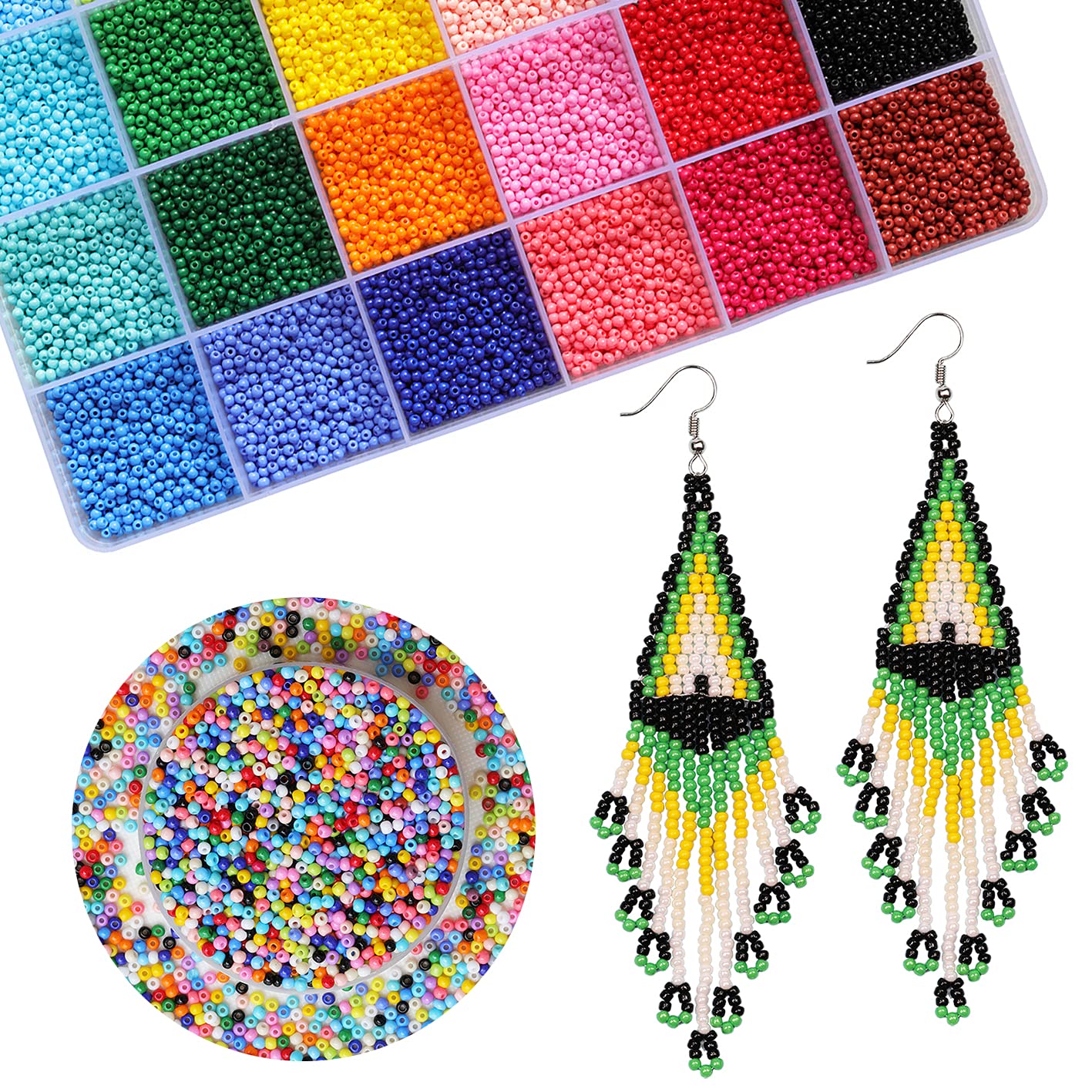 Bala&Fillic 2 mm Perle di Rocaille dorate di circa 9000 pezzi/100 g, 12/0 perline di vetro per fabbricazione di braccialetti e collane (dorate