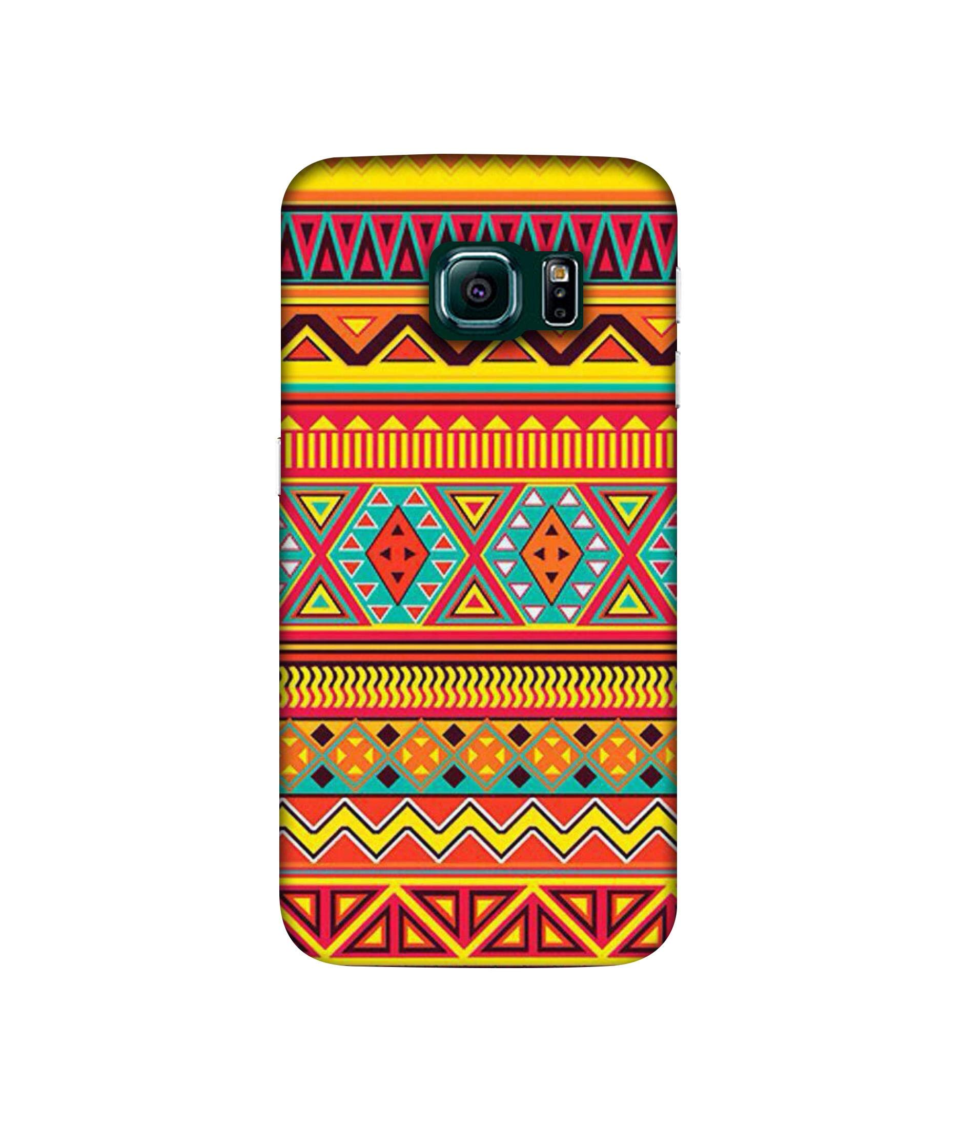 Casotec Artistic Rangoli Design 3D Printed Hard Back Case Cover for Samsung Galaxy S6 Edge