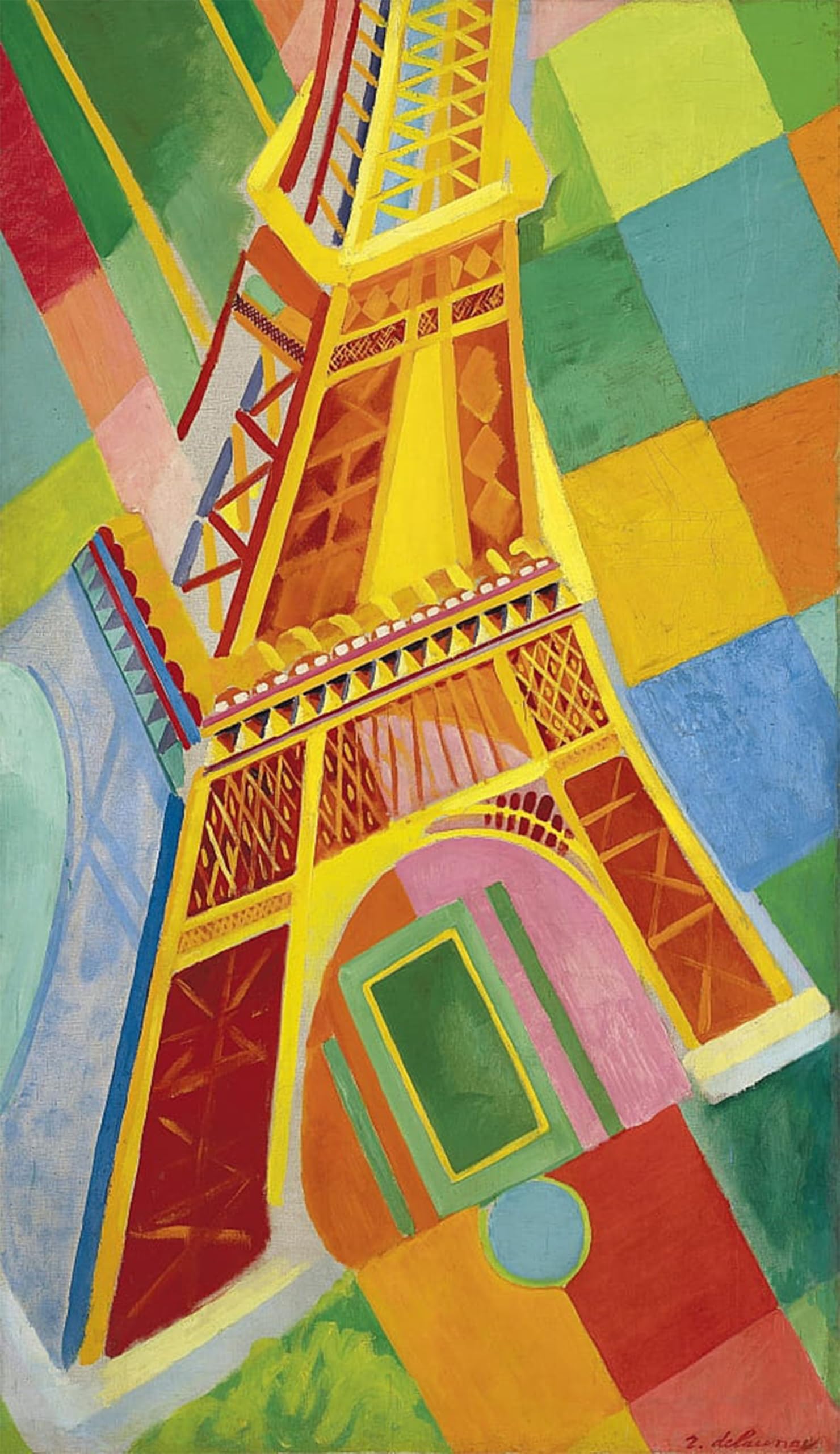 SERENDIPITP Aesthetic Poster Photo Wall Print Retro Picture Eiffels Tower by Robert Delaunay Modern Wall Artwork for Home Decor 60x90cm