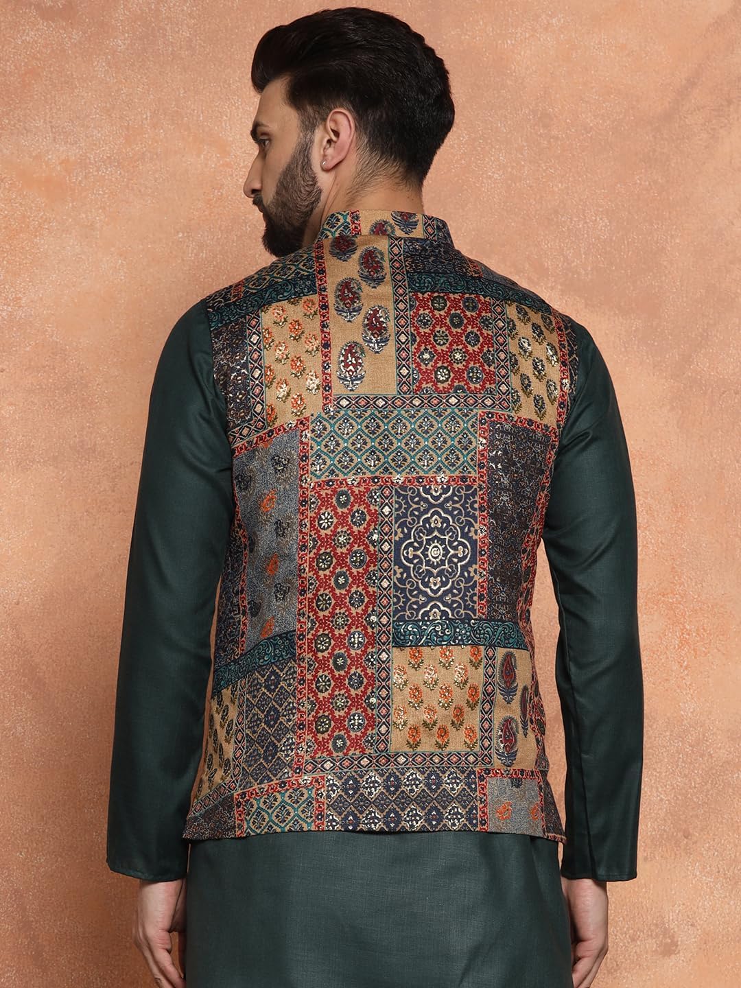 KISAH Mens Nehru Jacket - Stylish Modi Jacket - Traditional Indian Ethnic Wear for Men - Ideal for Weddings & Celebrations