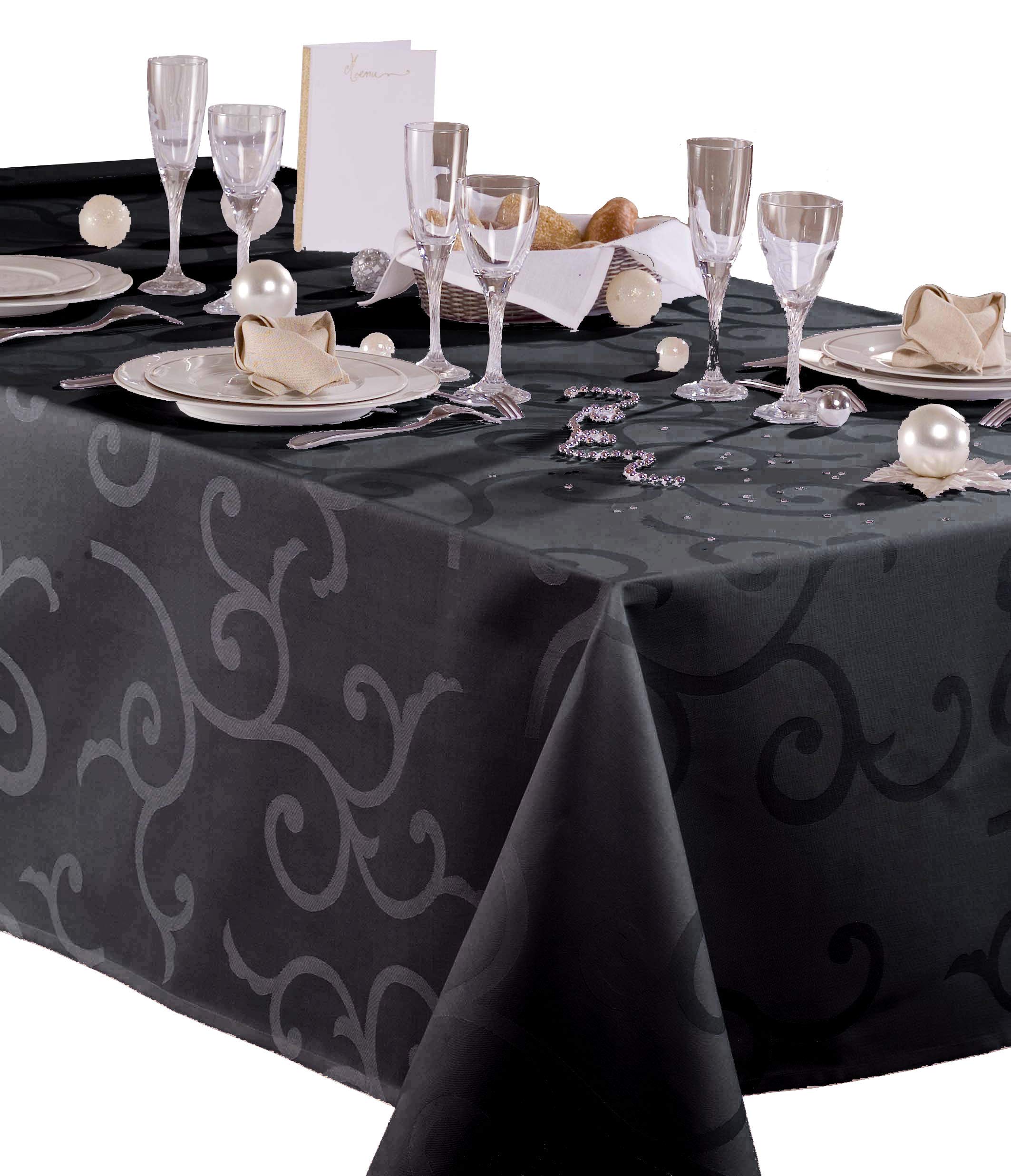 CALITEXDamask Coated Madigan Rectangular Tablecloth 140 x 250 cm