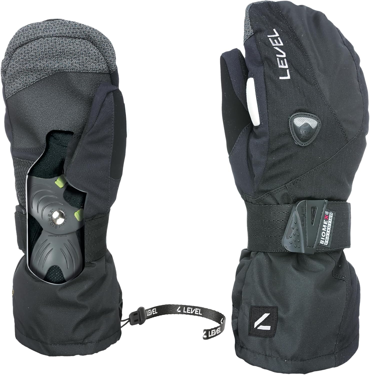 Level Fly – Men's Ski and Snowboard Gloves with Cuff and Adjustable Strap, Protective Thermal Winter Gloves, Waterproof and Breathable, Ideal for Snow and Cold Seasons – 1 Pair