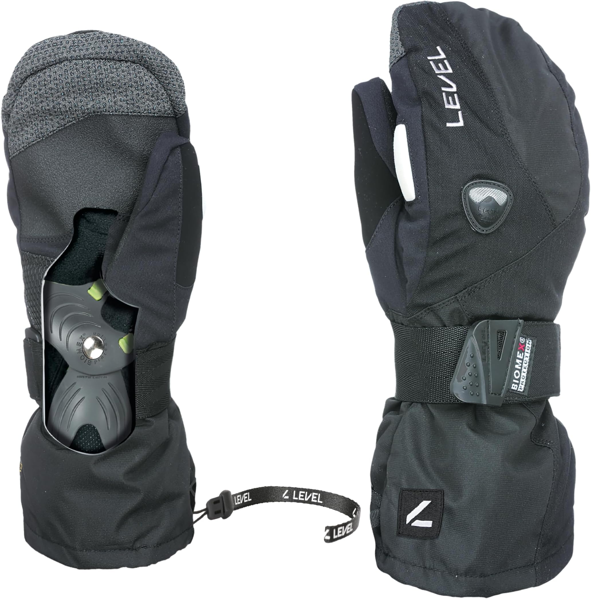 Level Fly – Men's Ski and Snowboard Gloves with Cuff and Adjustable Strap, Protective Thermal Winter Gloves, Waterproof and Breathable, Ideal for Snow and Cold Seasons – 1 Pair