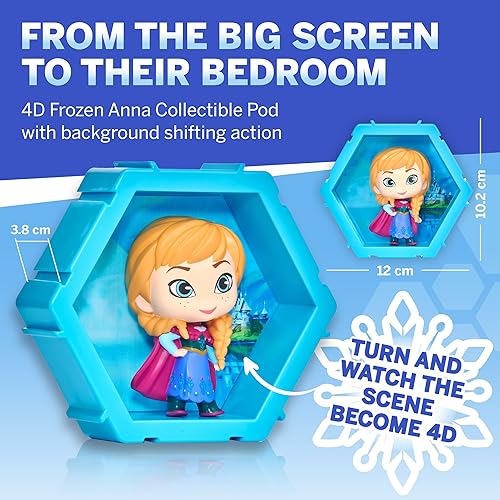Miniatura 2 de WOW! PODS 4D Disney Frozen Anna, figura coleccionable conectable con cabeza de Bobble que irrumpe de su mundo en el tuyo, exhibición de pared o