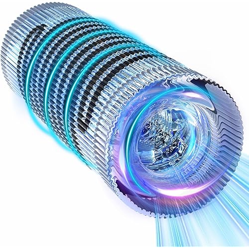 Male Masturbator Sex Toys for Men - Spiral Sucking Pocket Pussy | 3D Realistic Stimulating Texture Penis Trainer | Ultra-Soft & Hyper-Elastic Male Sex Toys | Reusable Stroker for Solo & Couples Play