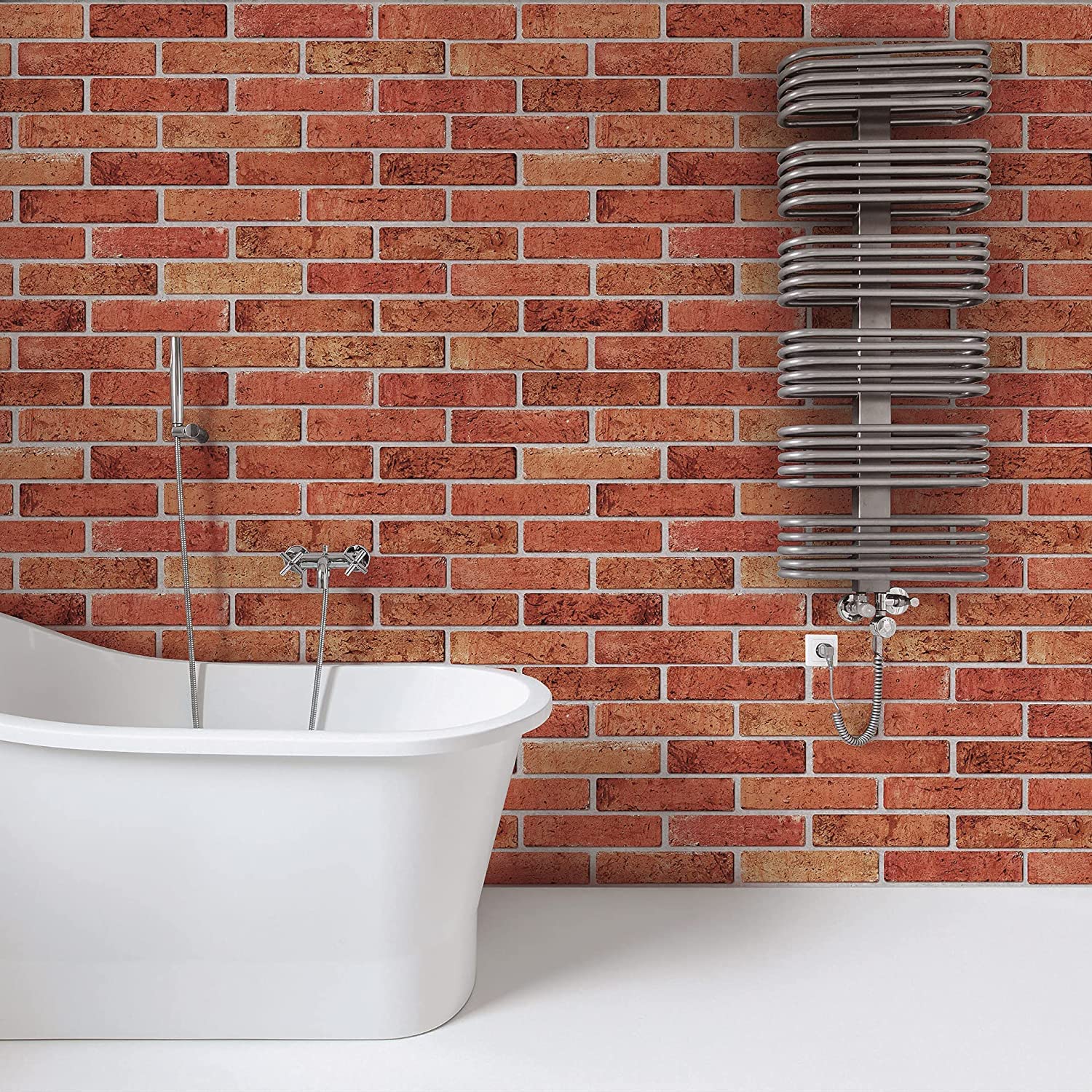 Novecrafto Brick Effect 3D Wall Panels - 10 Sheets Covering 49.60 Sqft (4.61 Sqm) DIY Decorative PVC Plastic Cladding Panel Size 37.79 X 18.89 In - View #4