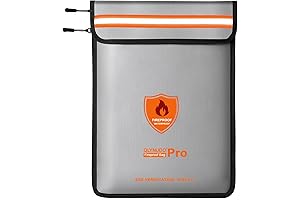 4200℉ Fireproof Document Bag, Large Capacity Document Holder Waterproof Fire Resistant