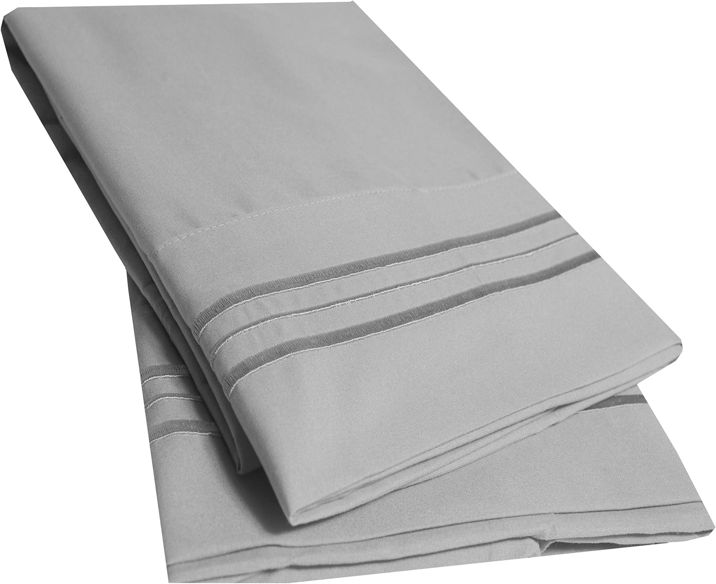 2 Pack Pillow Case Set 1800 Series Fine Brushed Microfiber Pillowcases
