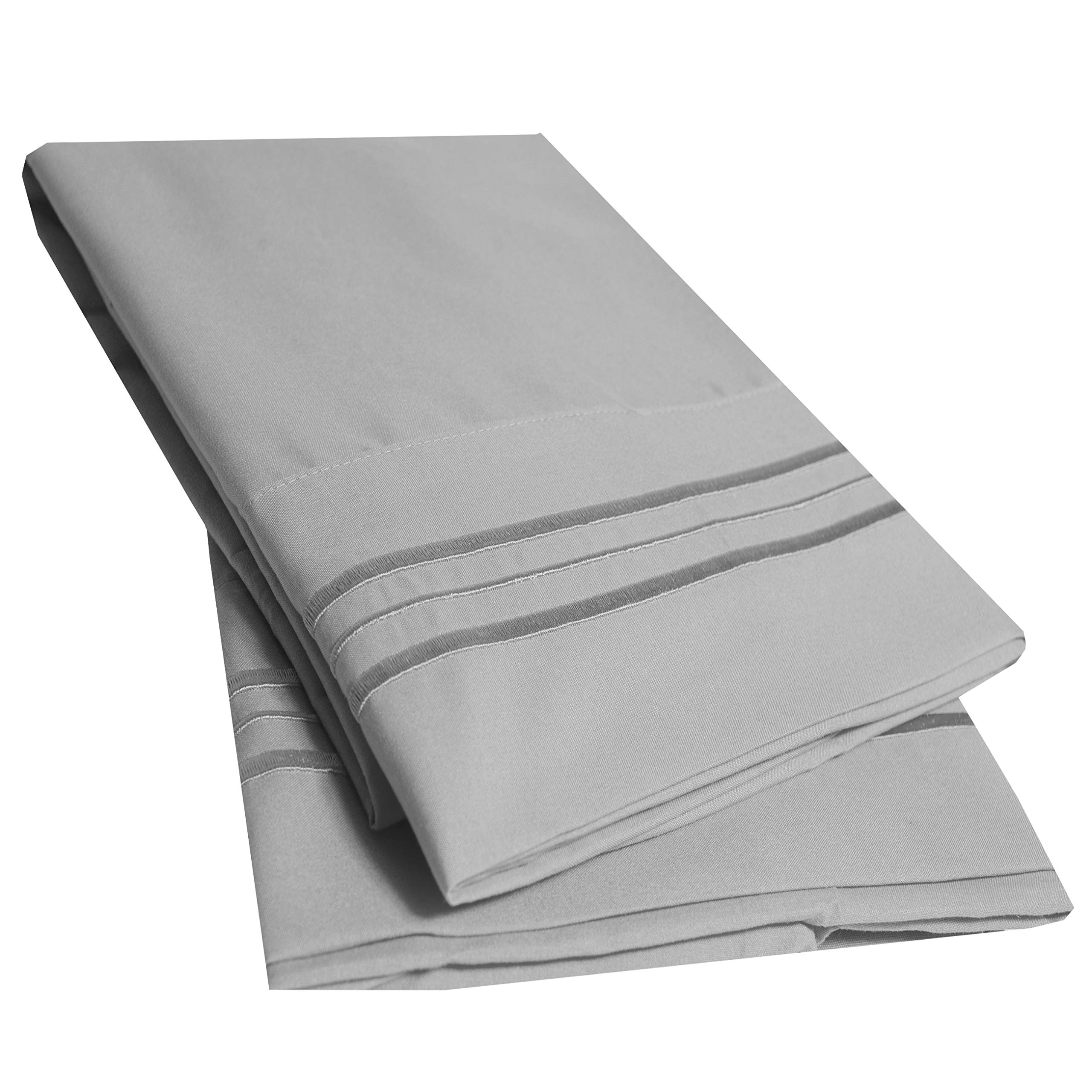 2 Pack Pillow Case Set 1800 Series Fine Brushed Microfiber Pillowcases