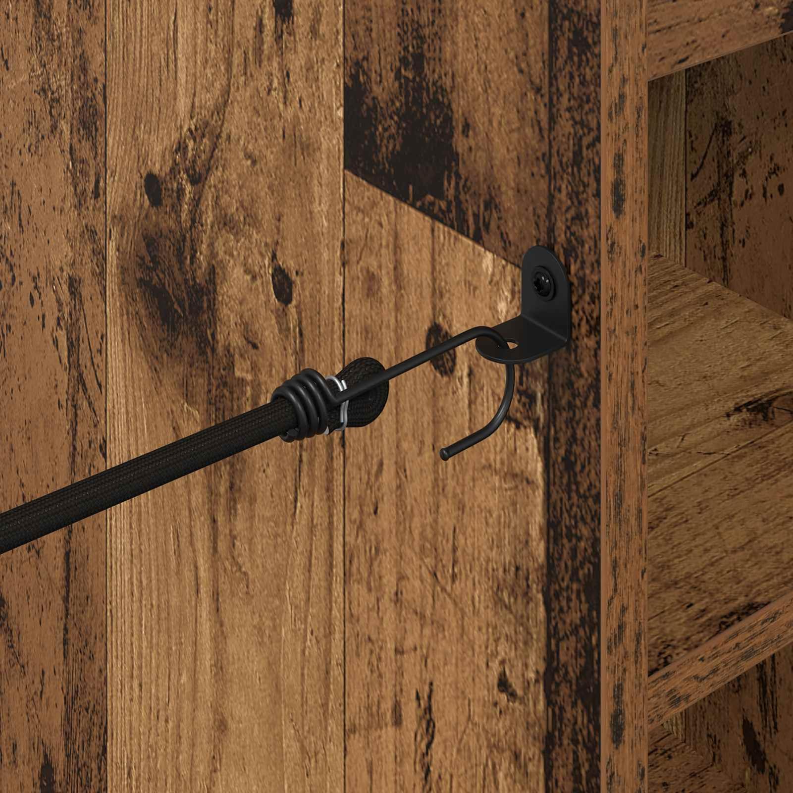 Gecheer Golf-Schrank Uni Altholz, 120 x 45 x 98 cm, Holz, Stauraum für Golfzubehör, für Garage und Wohnraum