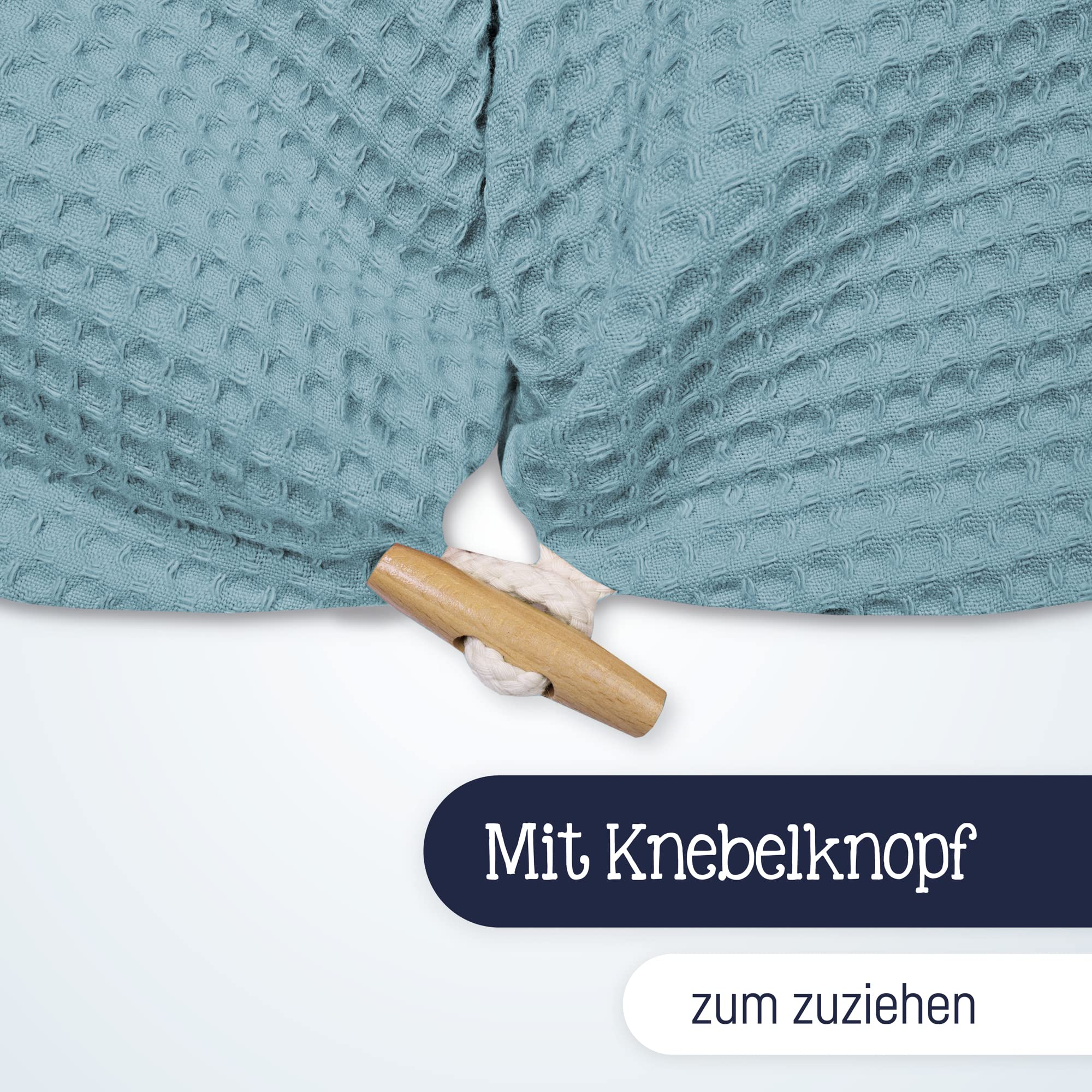Julius Zöllner Wafffelpique poduszka do karmienia ok. 190 cm, wypełnienie: 42 litry, mikrokulki EPS, wyprodukowano w Niemczech, poszewka ze 100% bawełny, Oeko-Tex® Standard 100, kolor zielony