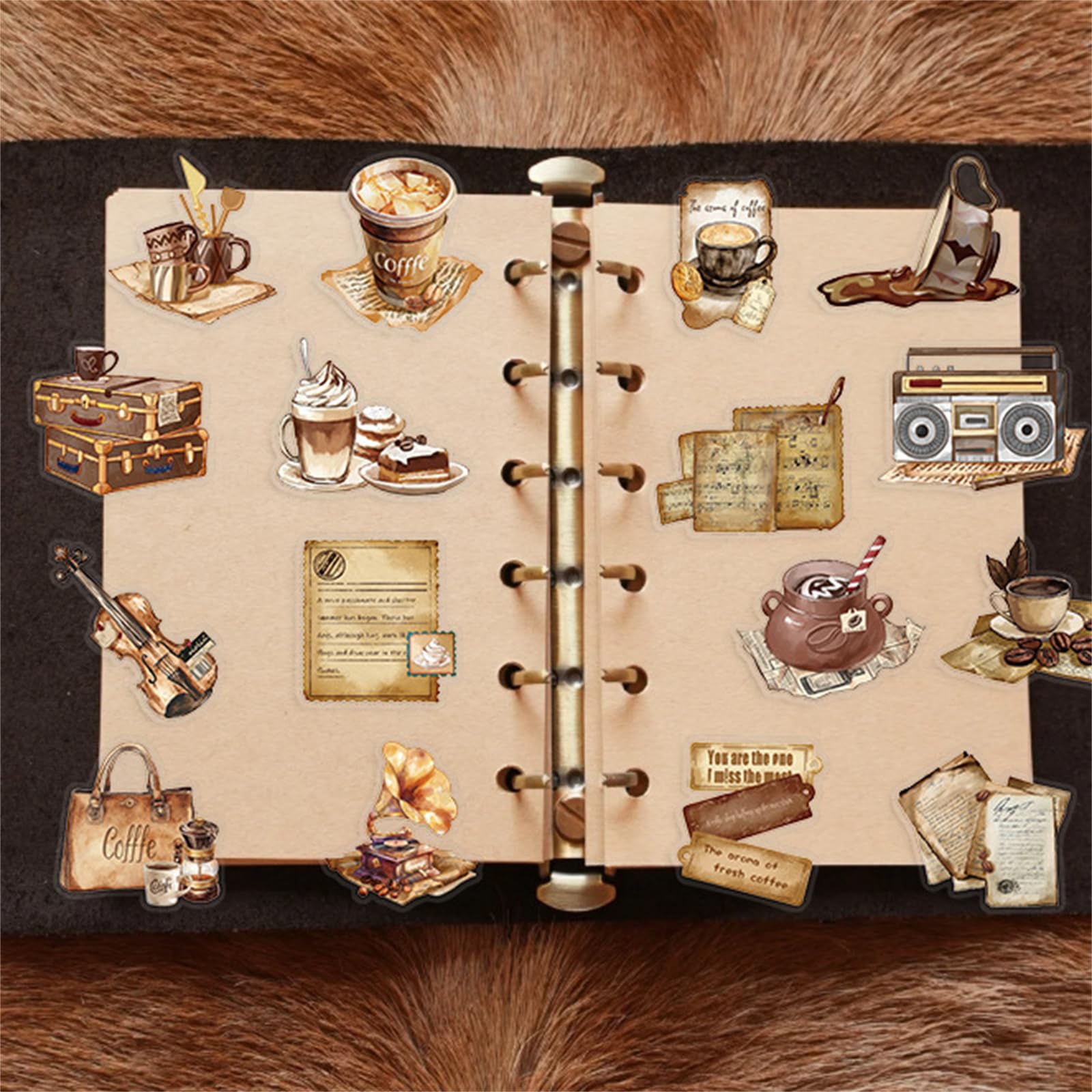Zestaw naklejek w stylu vintage, graffiti, retro, kawiarnia, kalkomanie do dziennika, scrapbookingu, Kindle, laptopa, albumu, DIY, rękodzieła, planer dzienny, wodoodporne, PET, przezroczysta naklejka