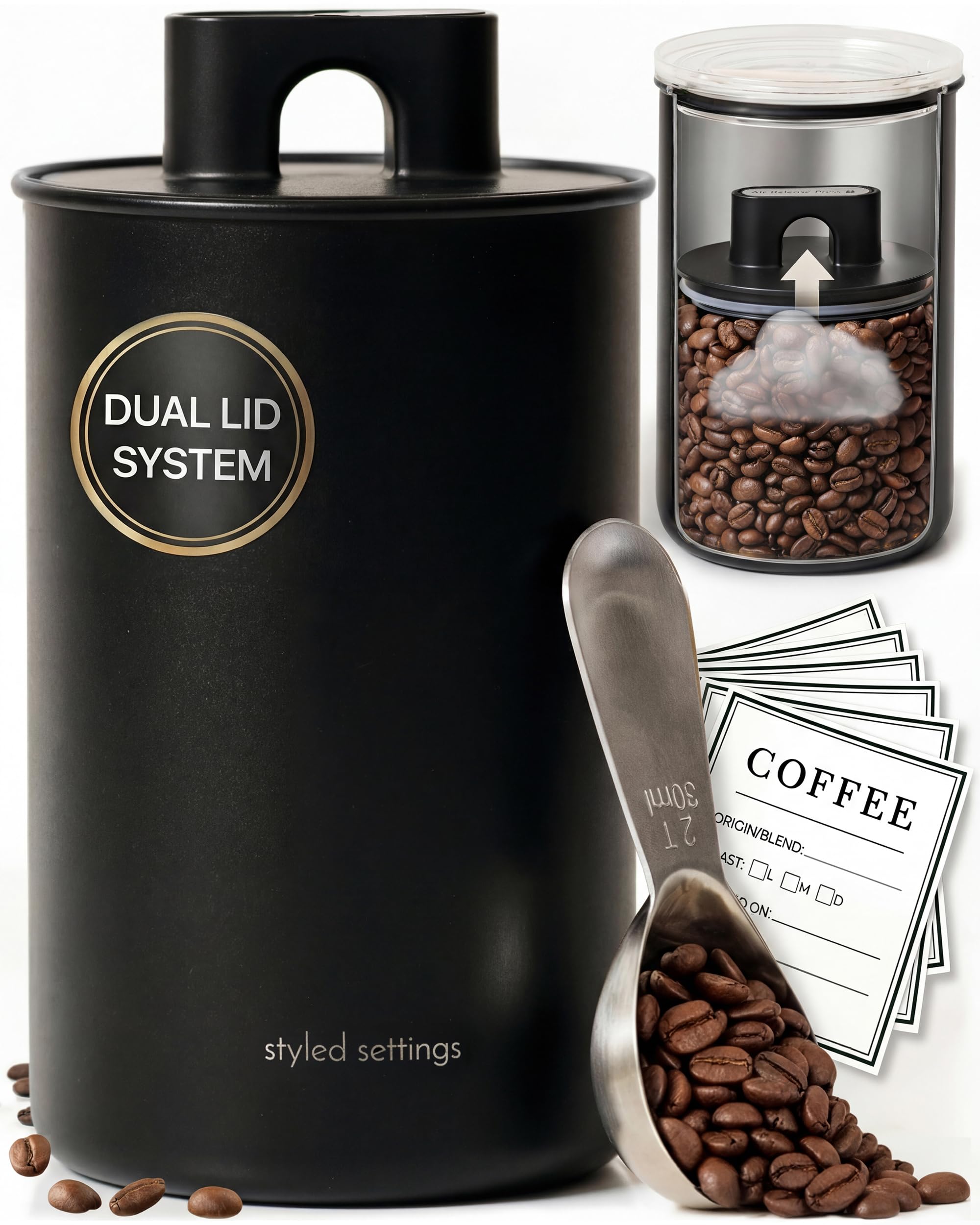 STYLED SETTINGS Coffee Storage Container