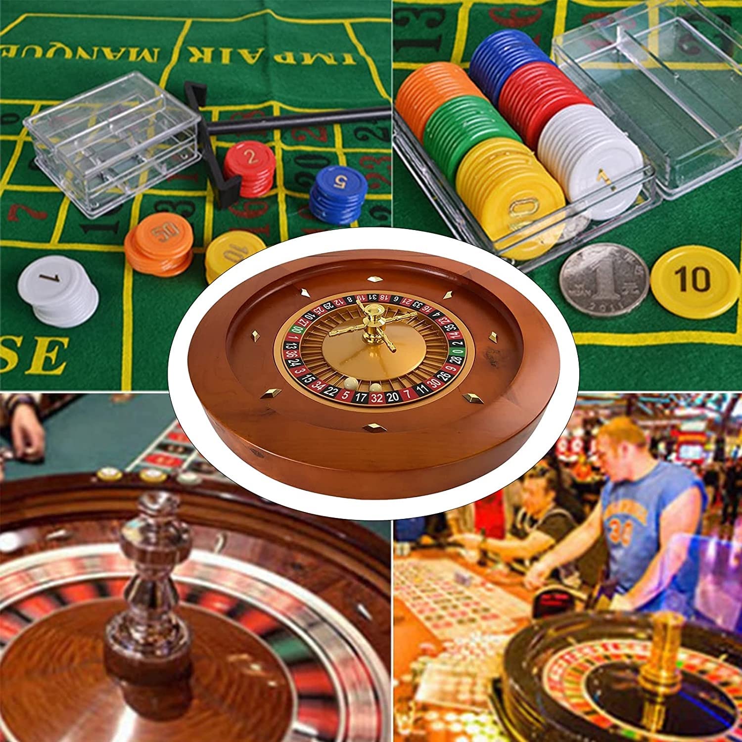 Ruleta, Juego de Ruleta Madera Lujo 18 Pulgadas