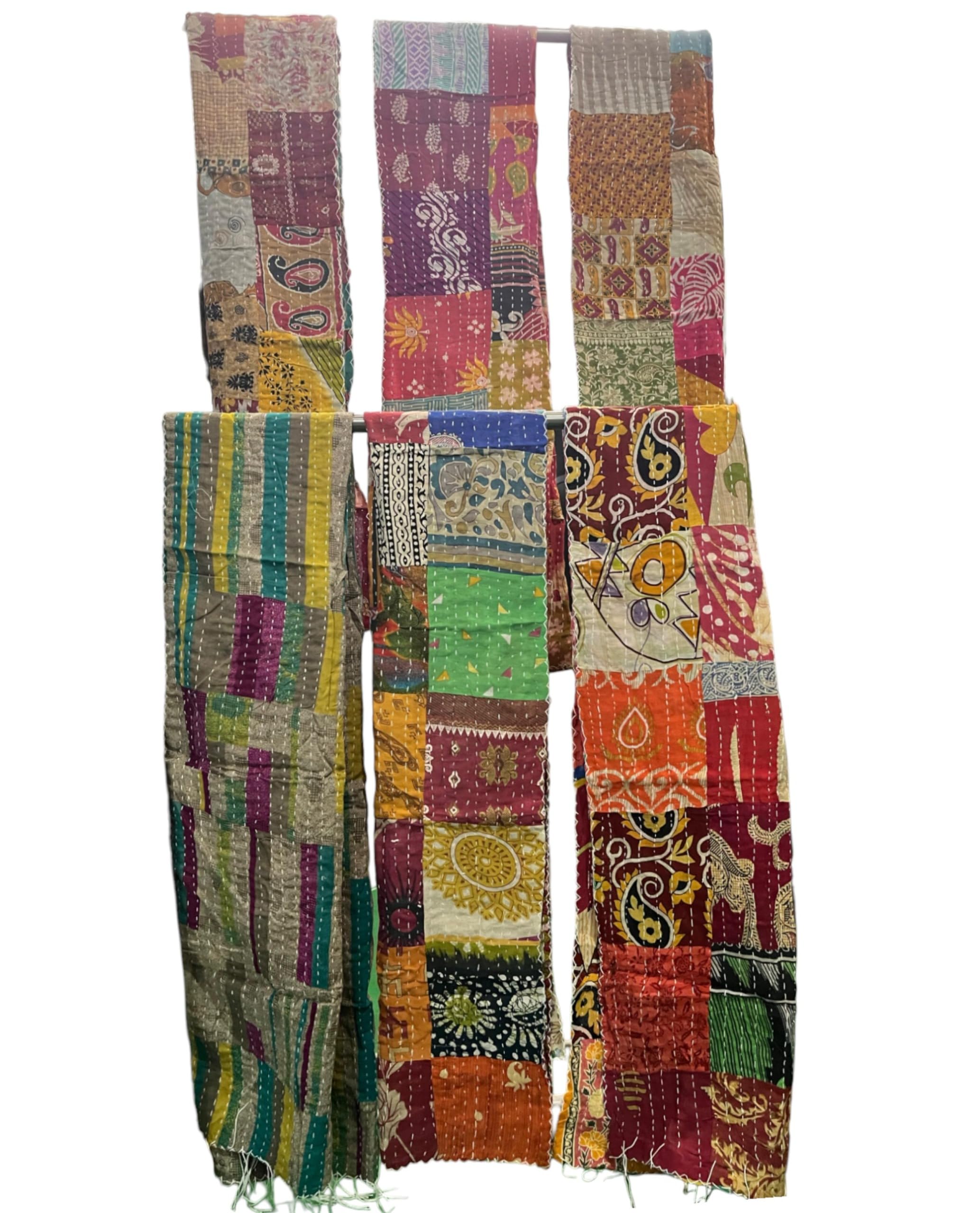 Pañuelos de algodón Kantha estilo vintage, 10 unidades