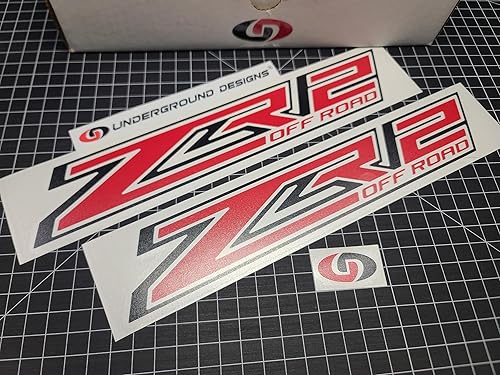 Miniatura 3 de ZR2 - Calcomanías todoterreno (2 unidades) 4 x 4 calcomanías para guardabarros para caja de camioneta 2022-2024 Silverado 1500 colores seleccionados
