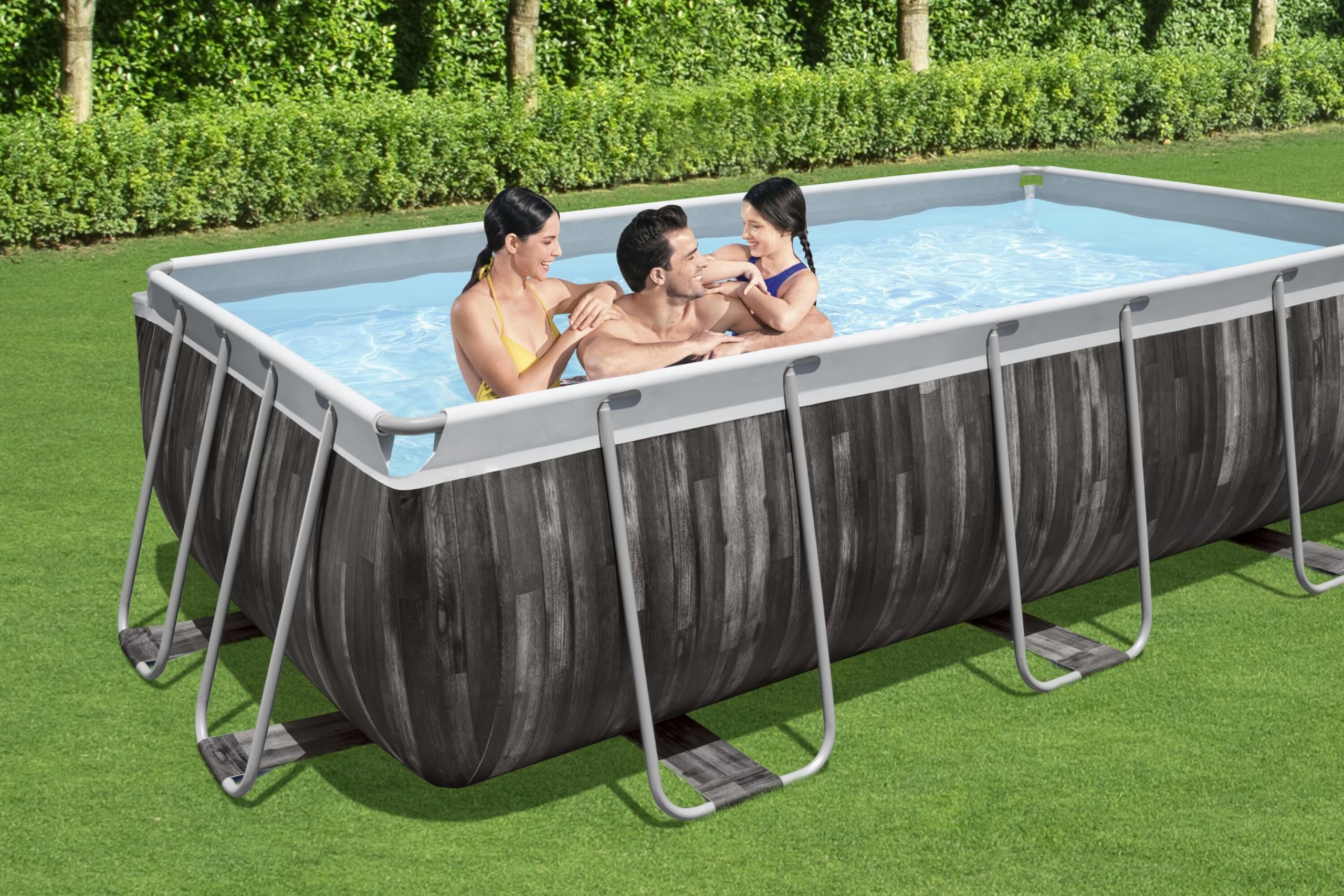 Bestway 5615A Piscina Fuori Terra Power Steel™ Rettangolare da 404x201x100 cm