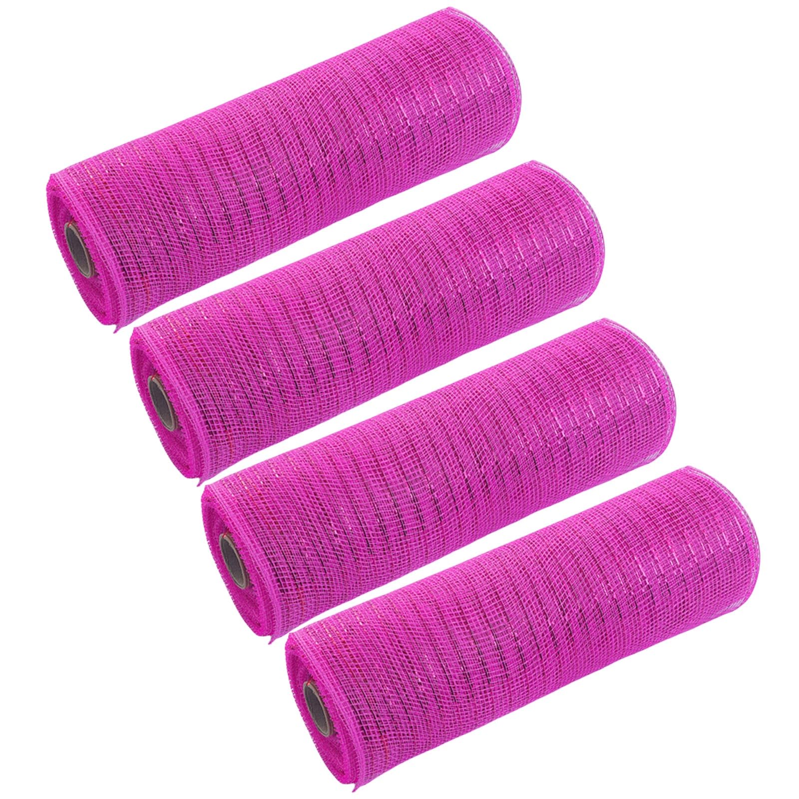 TFAOYS Of 4 Practical Meshes for Christmas Tree Adornment Suitable for Crafting Bowknot Wreaths and Holiday Arrangements Bowknot Making Materials