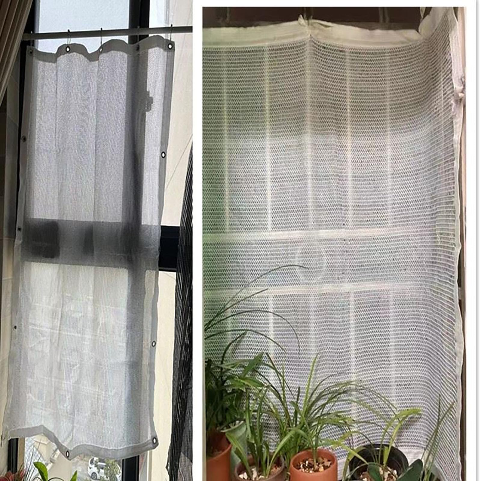 Malla de Sombra con Ojales for Plantas Invernadero, gallinero y Tomates (50% Sombra)(5x9m)