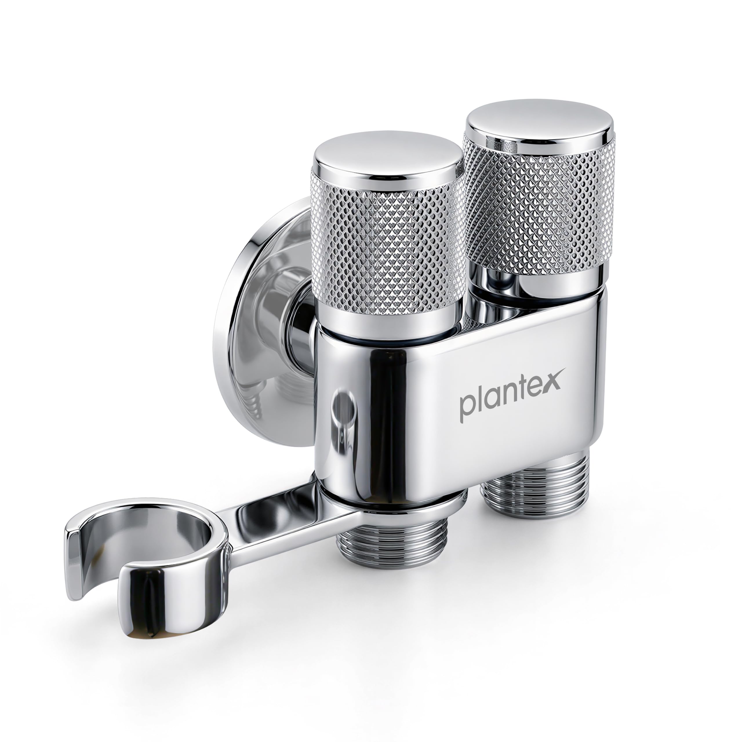 Plantex 2 Way Angle Valve - Dual Outlet Chrome -1