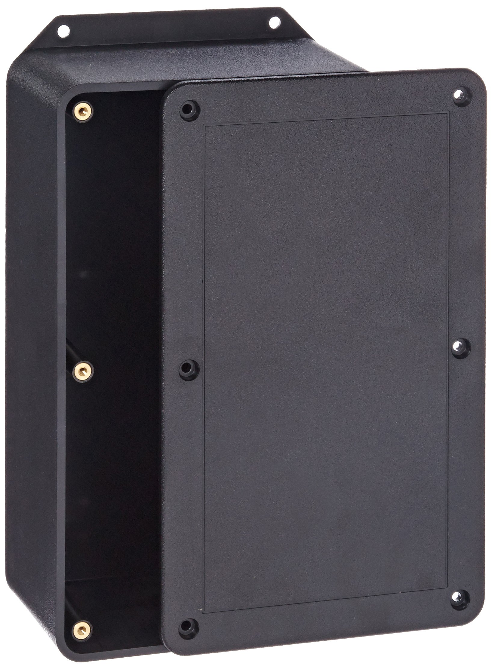 BUD Industries PT-11800 Style J Plastic Box, 8-1/4" Length x 5" Width x 3" Height, Textured Matte Black Finish