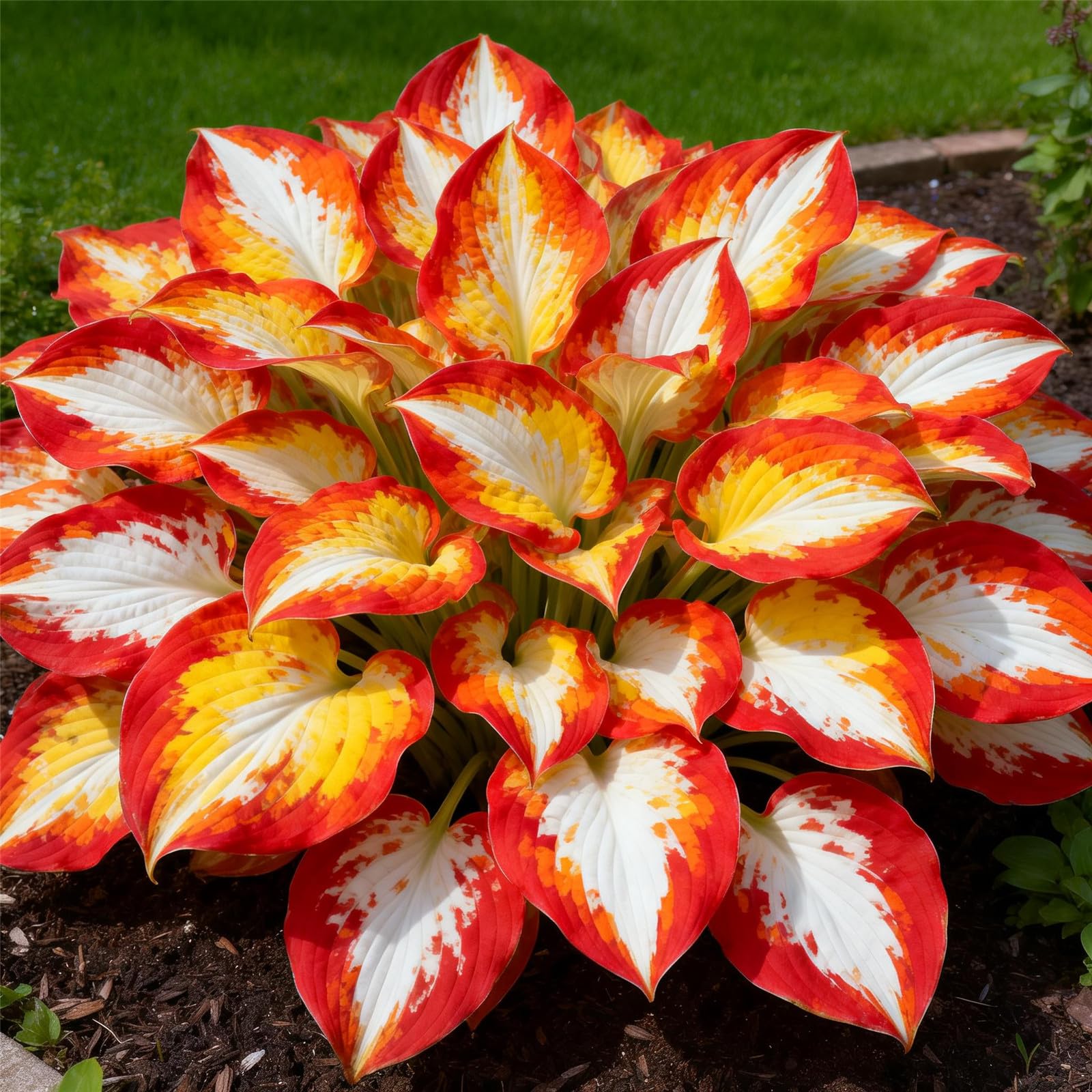 Perennial&Rainbow Colorful Hosta Rhizome/Brilliant Hosta Bulbs for Planting Now UK/Grow Well/Excellent Display/Potted/Low Maintenance-15bulbs-H
