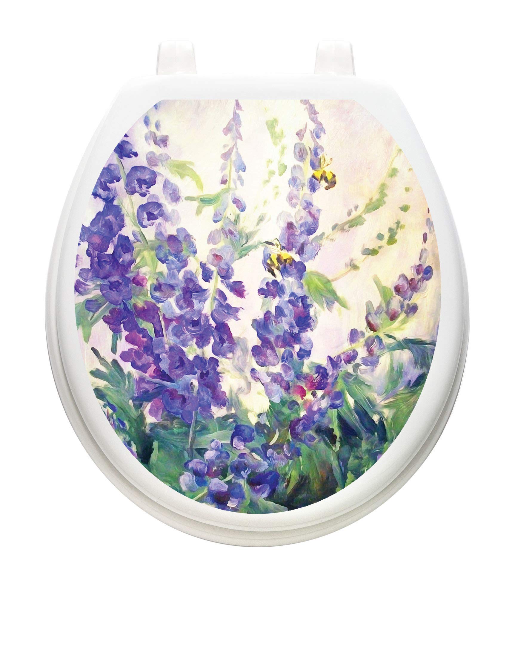 Toilet Tattoos Purple Garden Toilet Seat Decal