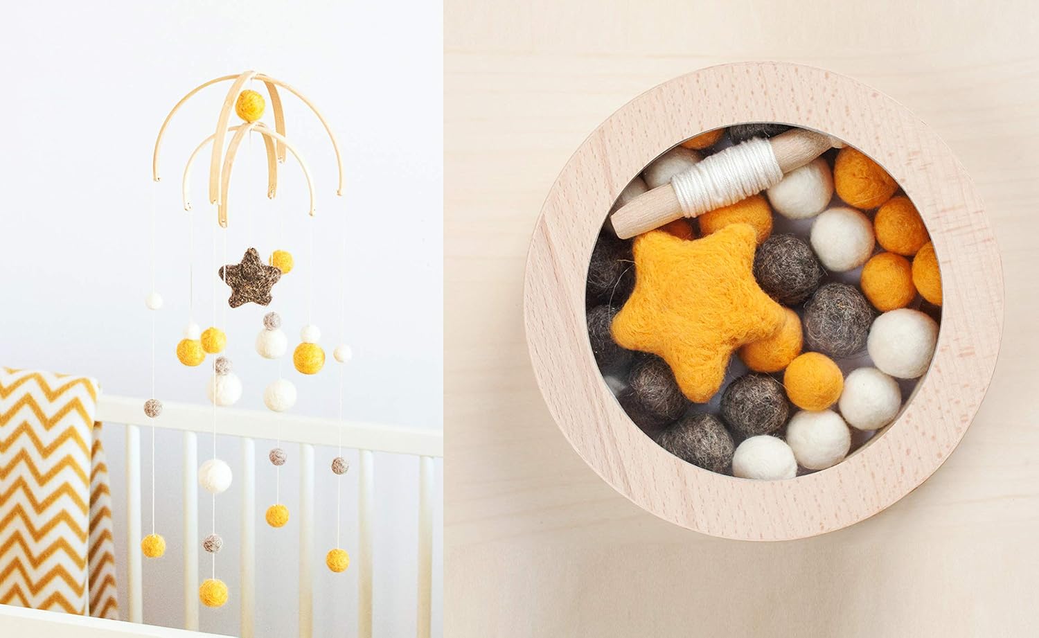 Amazon Com Baby Crib Mobile Diy Kit Felt Woolen Balls Nursery Mobile Chandelier Do It Yourself Woodland Scandinavian Decor Mom To Be Gift Christmas Diy Gift Handmade Products