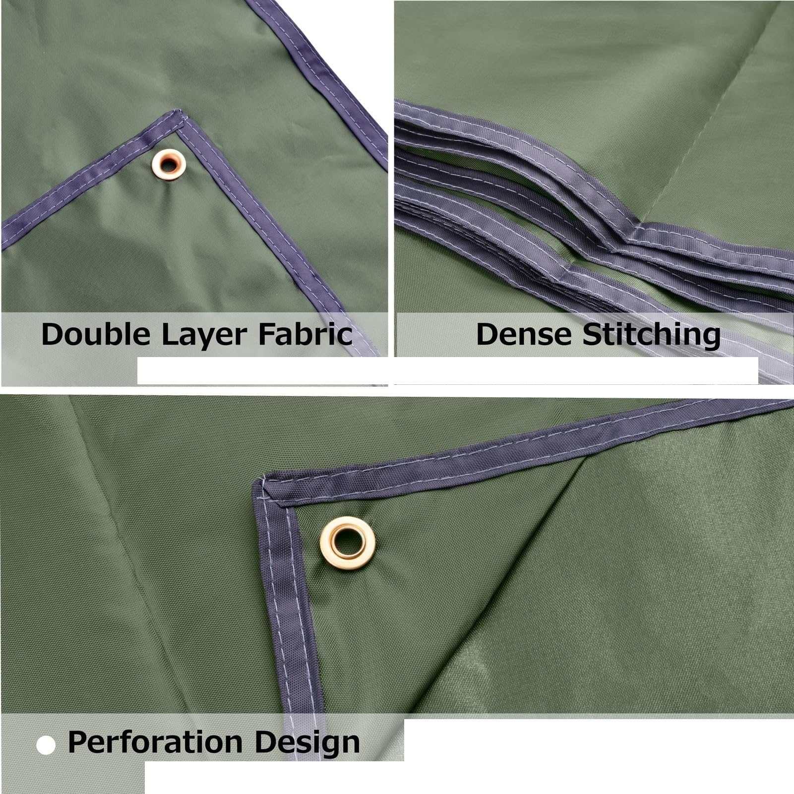 2 uds Tienda de campaña Impermeable Lona Hamaca Lluvia Mosca Huella Suelo Tela Refugio sombrilla Manta Picnic en la Playa Estera for Exteriores para Exteriores(1.8M)