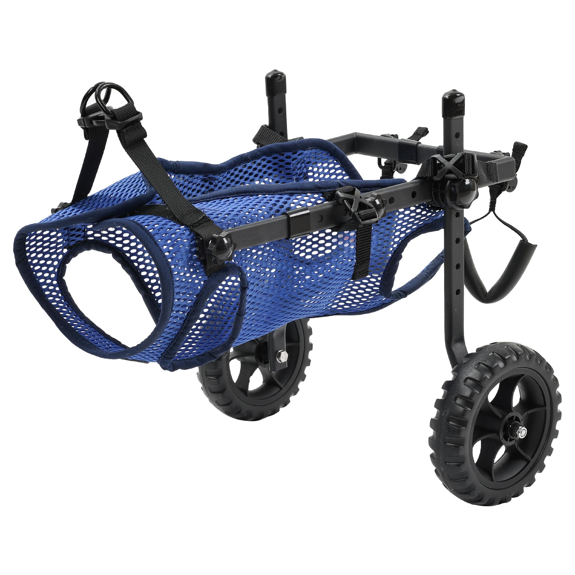 Sedia a rotelle per cani, carrello regolabile per animali domestici con ruote per gambe posteriori, tutore per gambe e supporto per fianchi, aiuta piccoli animali domestici con arti posteriori